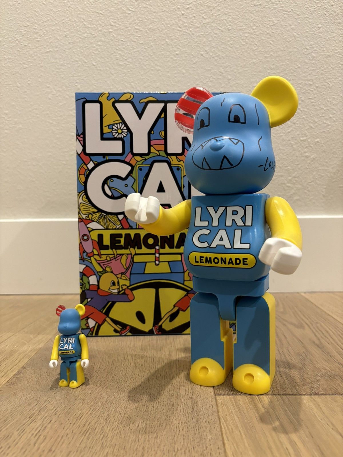image of Signed Lyrical Lemonade Bearbrick in Yellow, Men's
