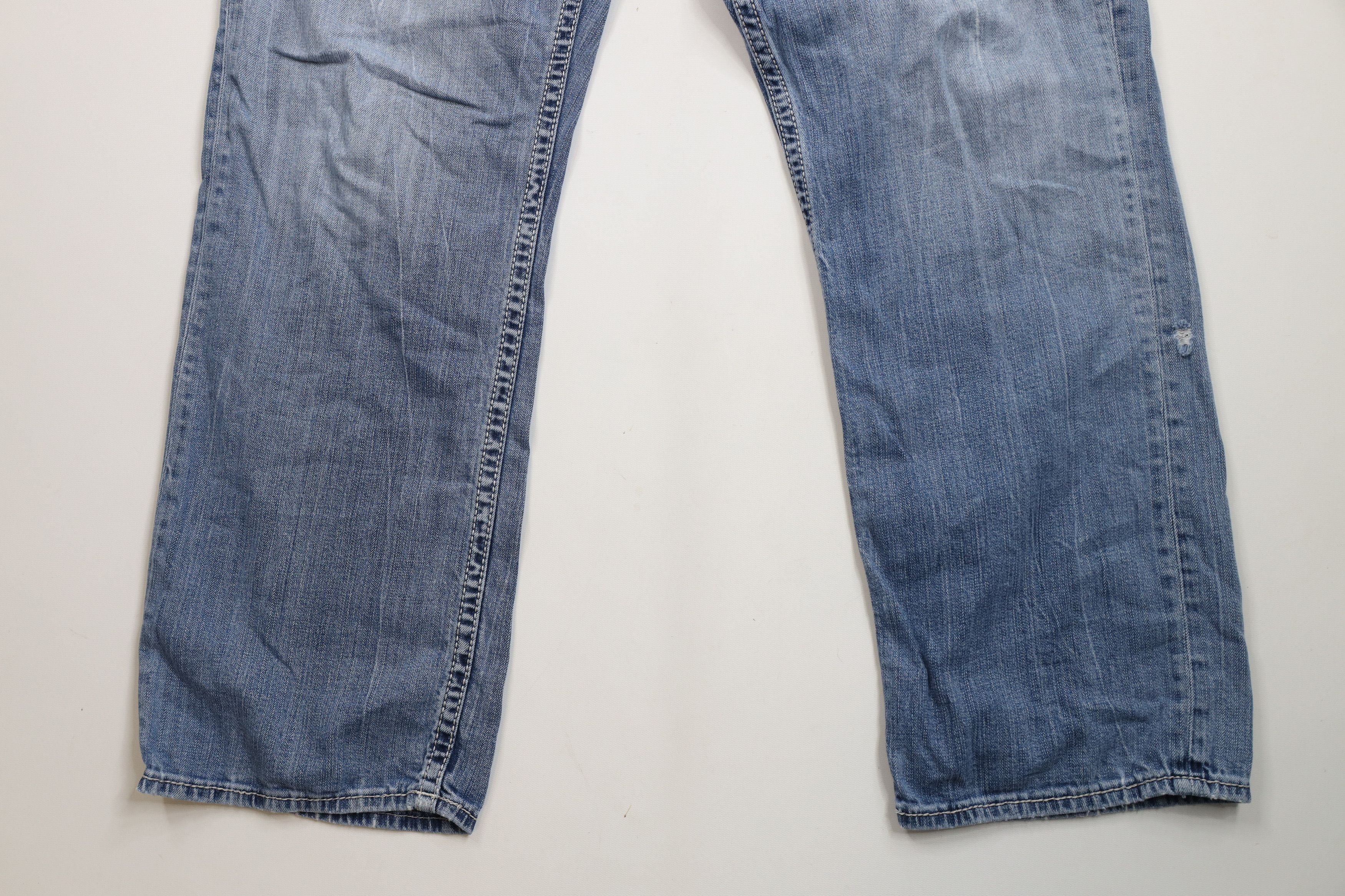Vintage Buckle BKE Thick Stitch Stretch Tyler Straight Leg Jeans Size US 36 / EU 52 - 4 Thumbnail