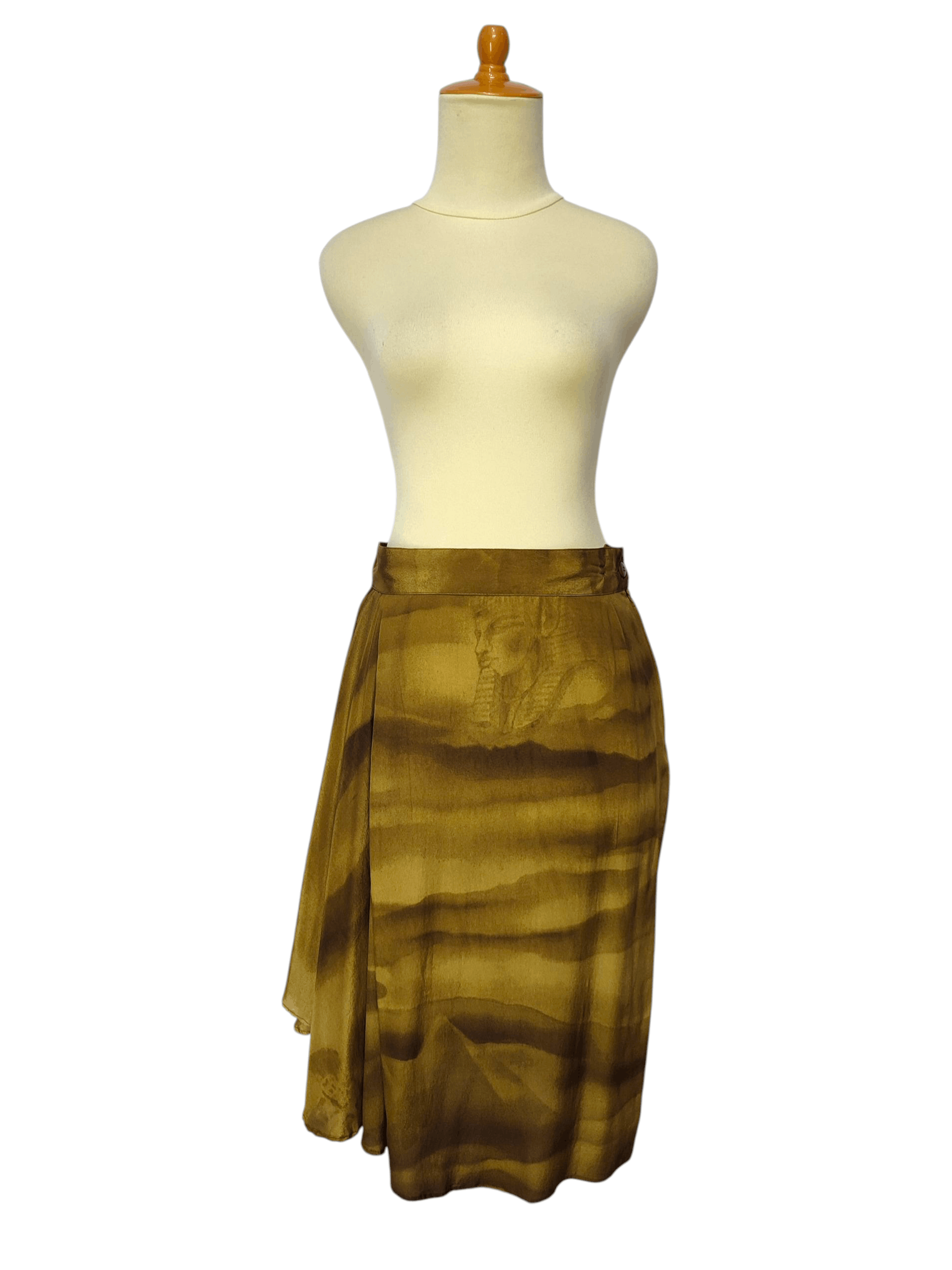 Versace RARE🔥Vtg Genny by Versace Piramid Desert Art Silk Size 30" / US 8 / IT 44 - 1 Thumbnail