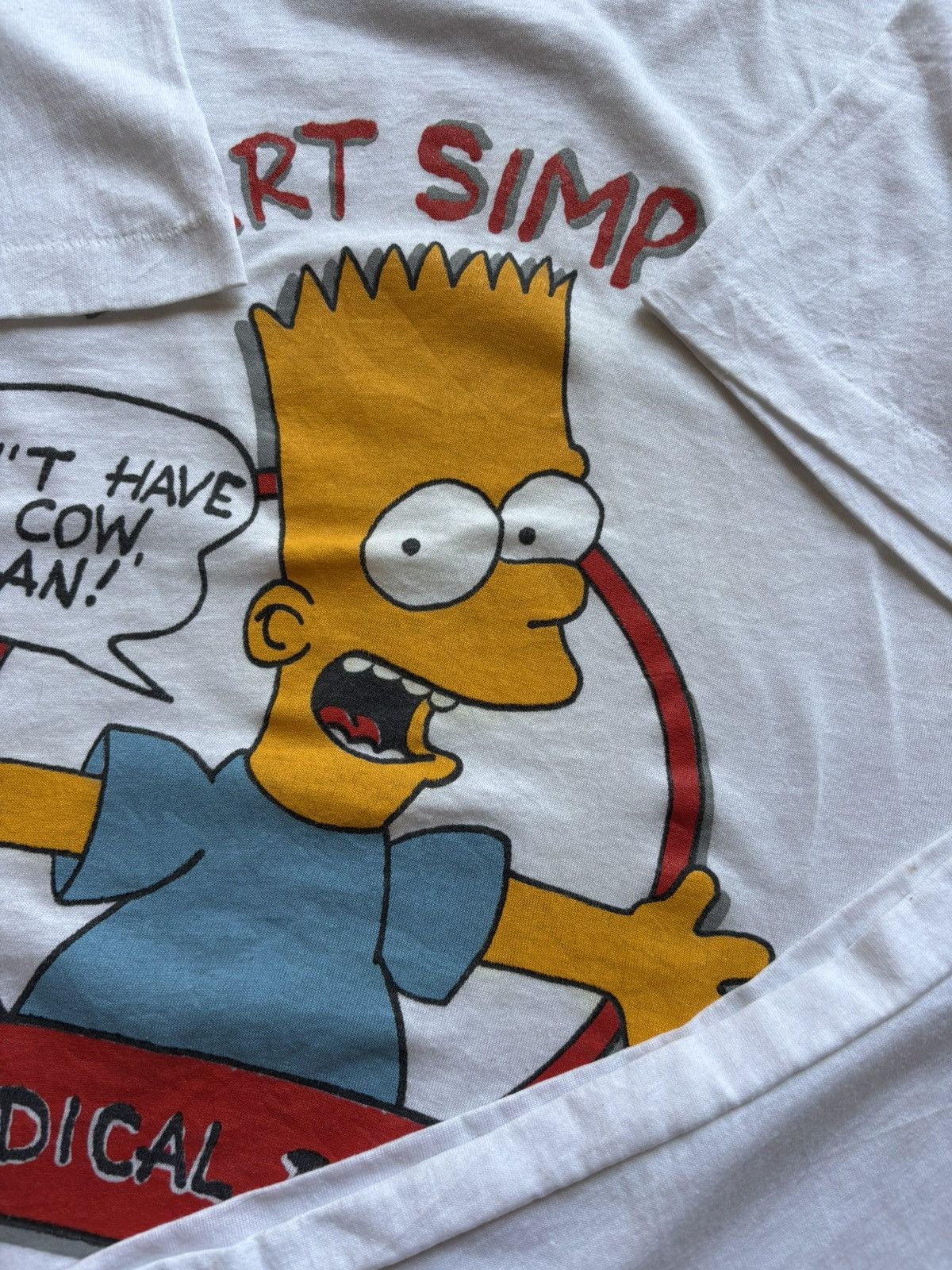 Vintage VINTAGE 1990 Bart Simpson "Don't Have a Cow Man" Size US M / EU 48-50 / 2 - 4 Thumbnail