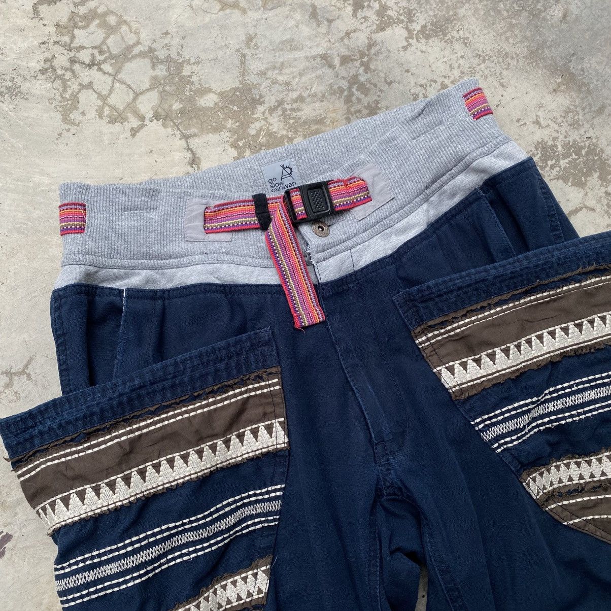 go slow caravan GO SLOW CARAVAN Native Pocket Denim Climbing Pants Size 34" / US 12 / IT 48 - 4 Thumbnail