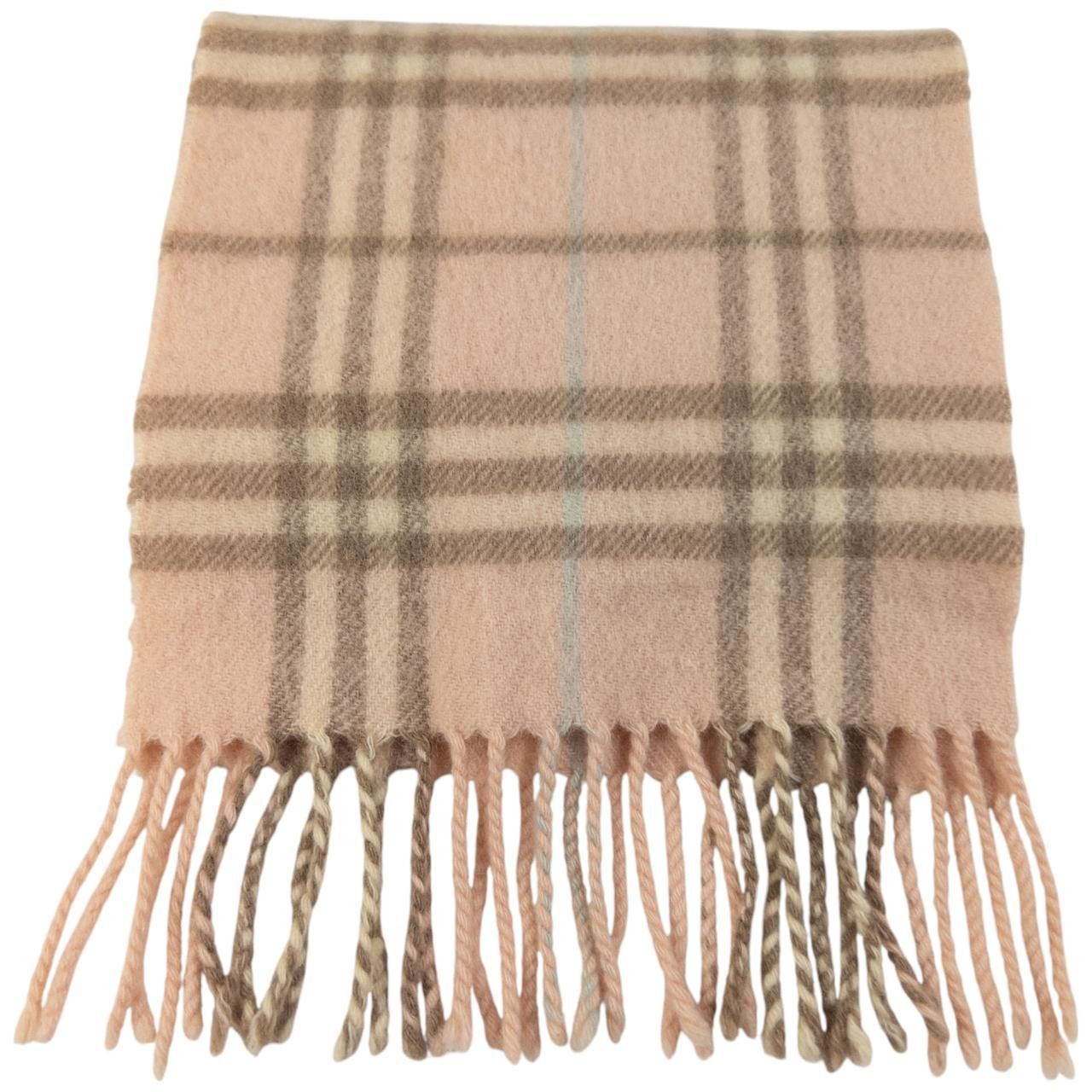 Burberry Vintage Burberry Nova Check Lambswool Tassel Scarf Size ONE SIZE - 2 Thumbnail