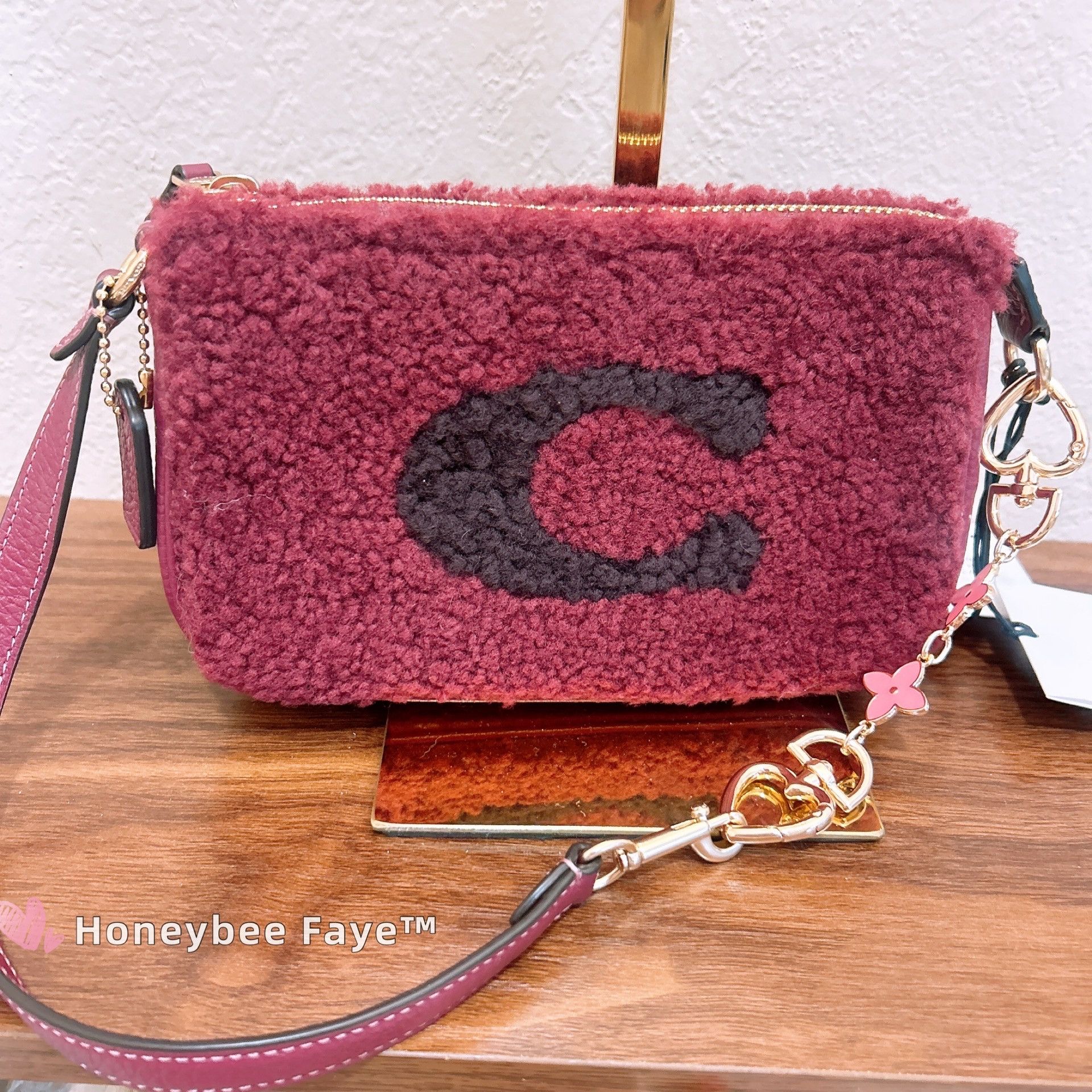 Coach NWT Coach Nolita 19 In Shearling With Coach Motif CE691 Size ONE SIZE - 1 Thumbnail