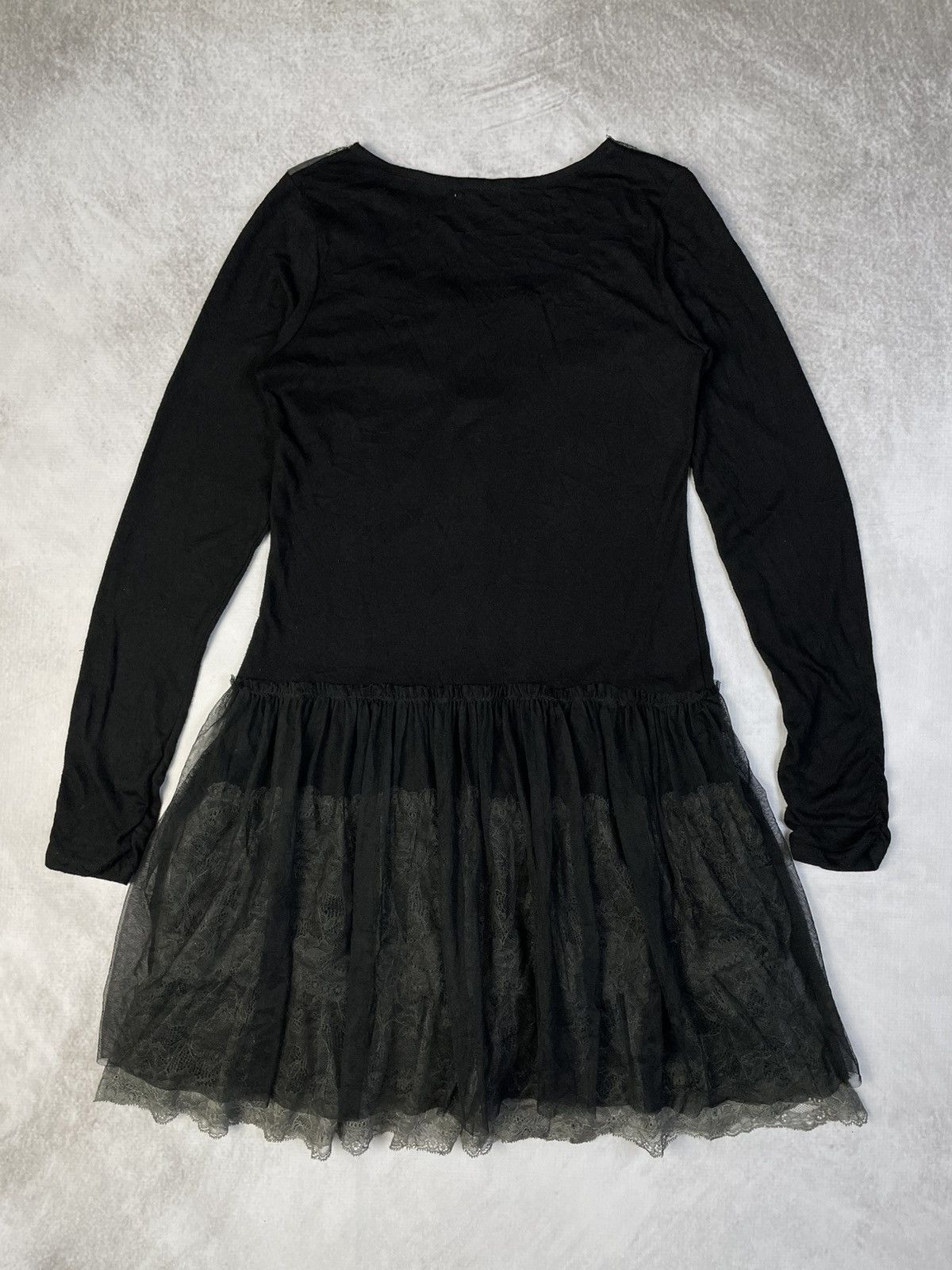 Japanese Brand Axes Femme Dark Mori Goth Lace Trim Tulle Skirt Dress Size S / US 4 / IT 40 - 5 Thumbnail