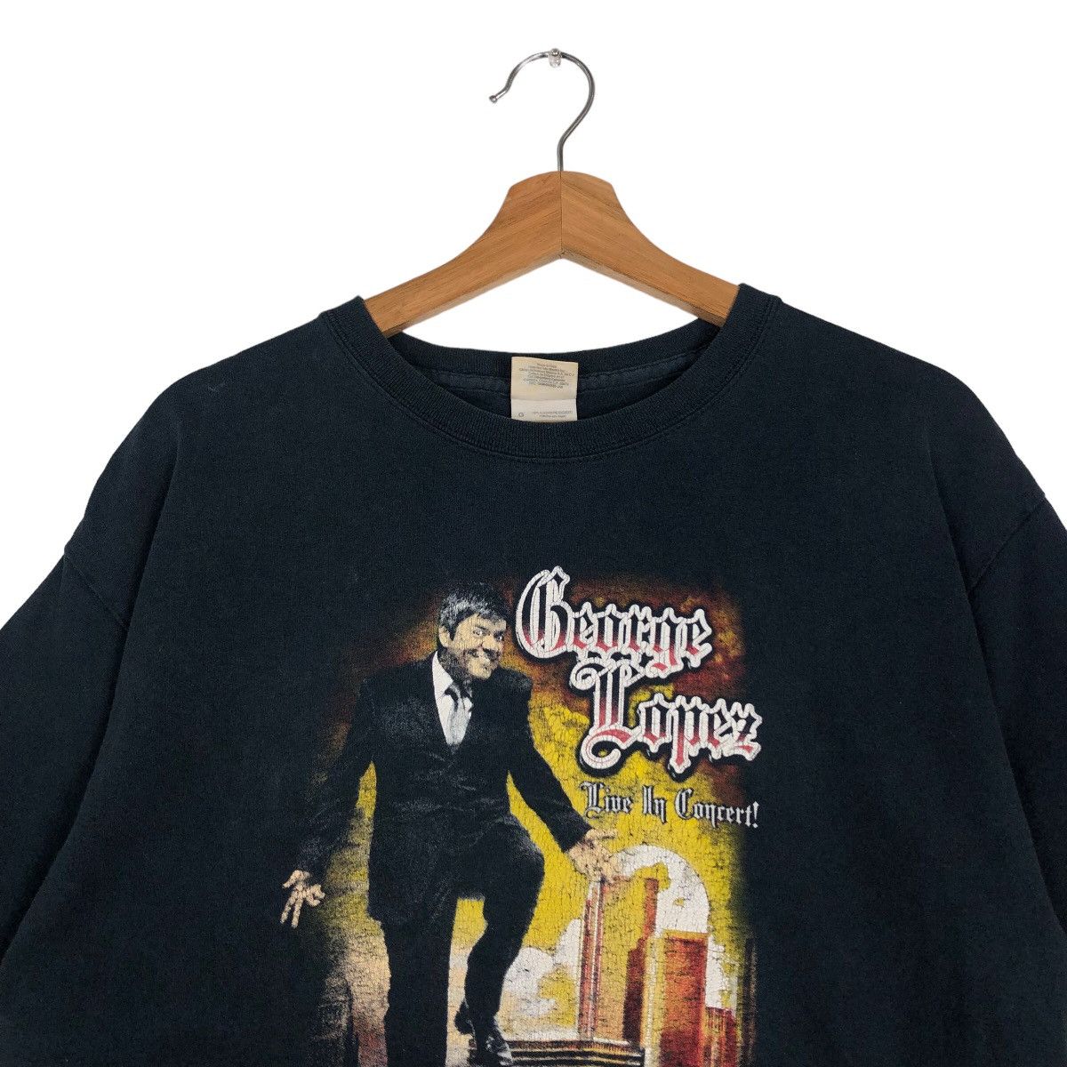 Band Tees 🔥Vintage Band Tees Solo Singer George Lopez Big Logo Size US L / EU 52-54 / 3 - 3 Thumbnail