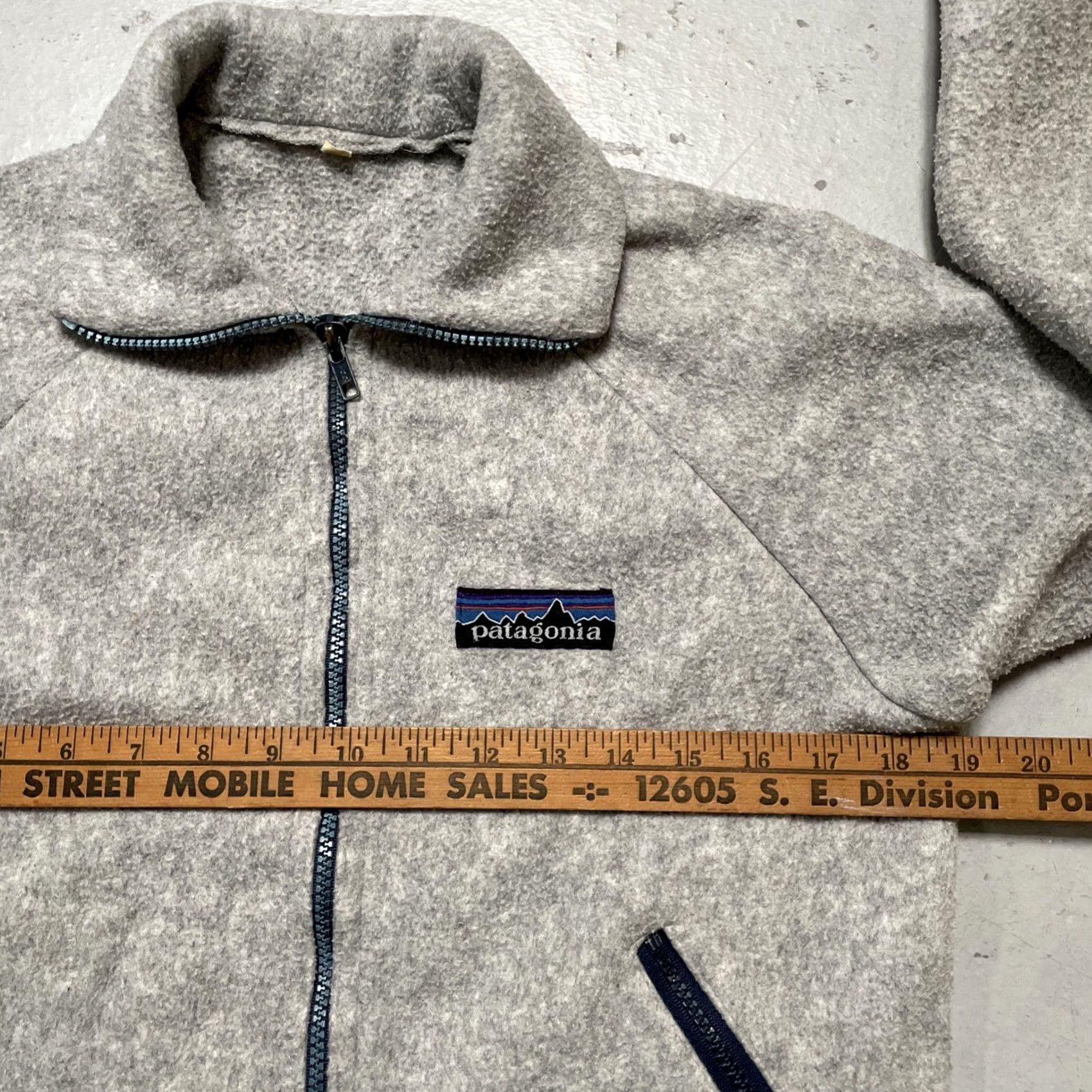 Patagonia VINTAGE Patagonia Big Label Tag Full Zip Fleece Outdoor Ski Sweater Grey S Size US S / EU 44-46 / 1 - 4 Thumbnail
