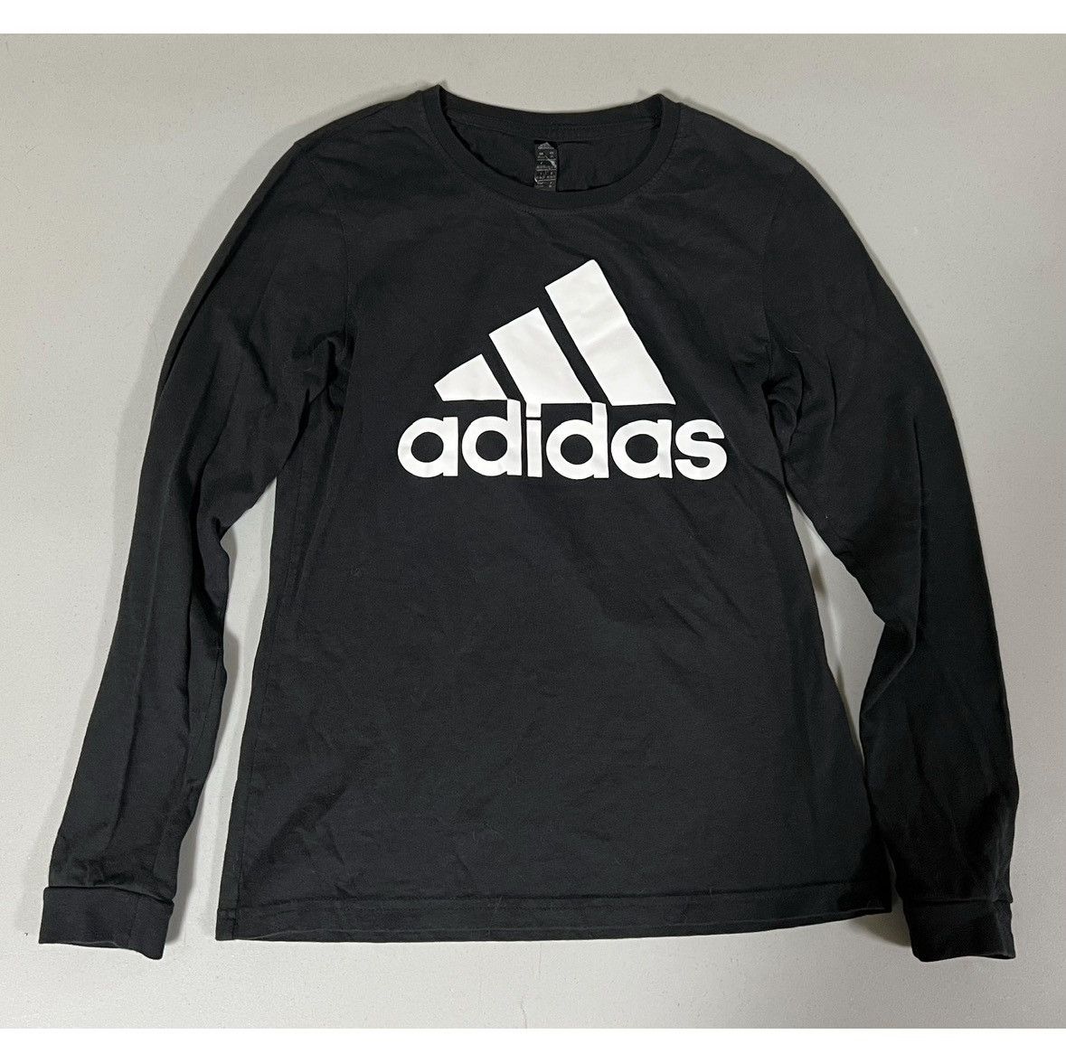 Adidas Black Adidas Logo Long Sleeve T-Shirt Top Blouse Tee XS 🤍🖤 Size US XS / EU 42 / 0 - 3 Thumbnail