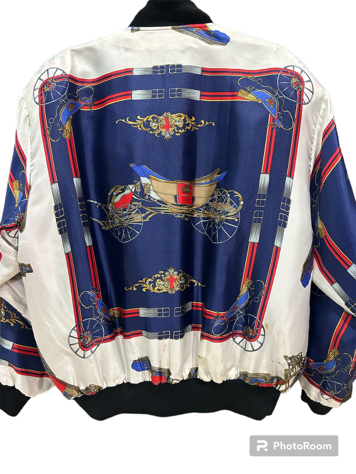 Vintage Vtg Unbrand Picasso Reversible Bomber Jacket Size US L / EU 52-54 / 3 - 12 Thumbnail