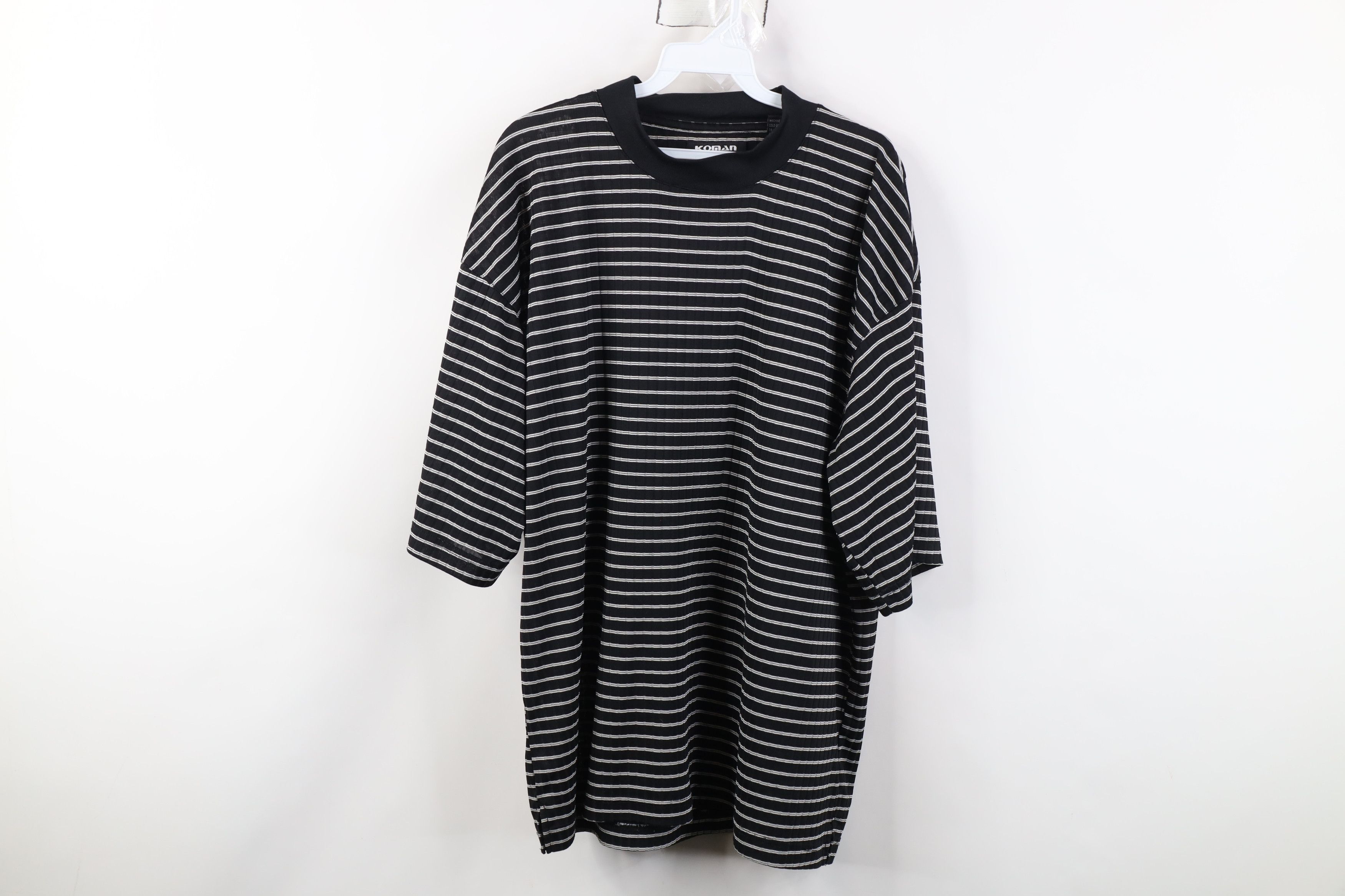 Vintage Vintage 90s Y2K Streetwear Knit Mock Neck T-Shirt Black Size US XL / EU 56 / 4 - 1 Thumbnail