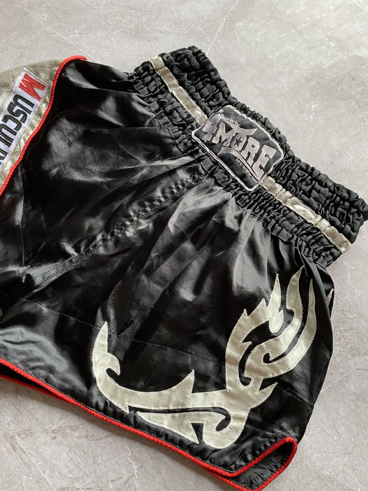 Vintage Vintage THAI4MORE Muay Thai Boxing Training Musculix Shorts Size US 34 / EU 50 - 5 Thumbnail