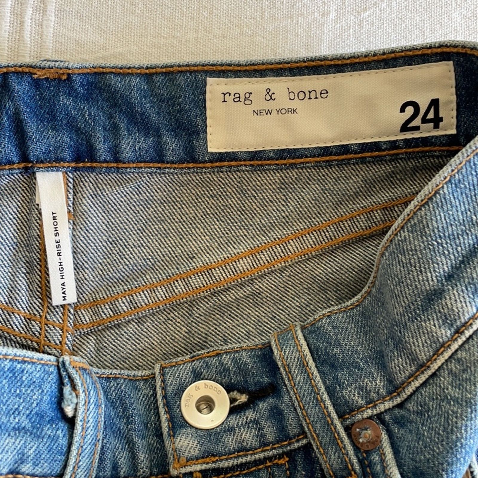 Rag & Bone rag & bone Maya High Rise Jean Shorts Size 24" / US 00 / IT 34 - 5 Thumbnail