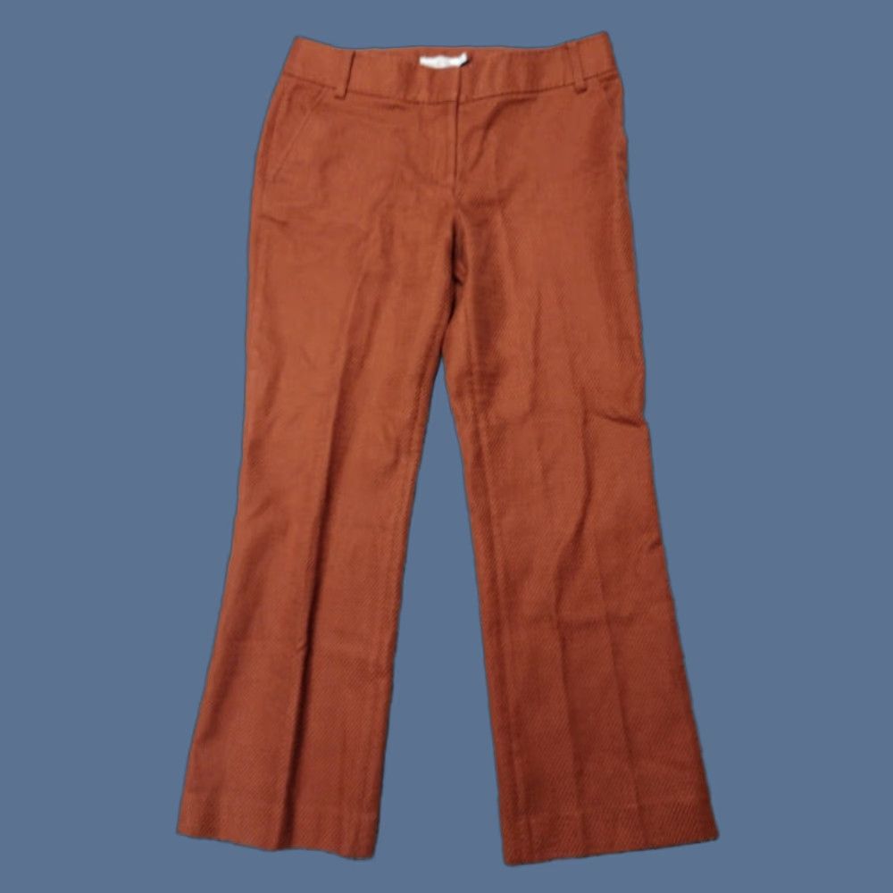 Tory Burch Tory Burch Orange Woven Pants Womens Cotton Retro Wide-Leg 6 Orange Retro Womens Tory Burch Pants Size 28" / US 6 / IT 42 - 1 Thumbnail