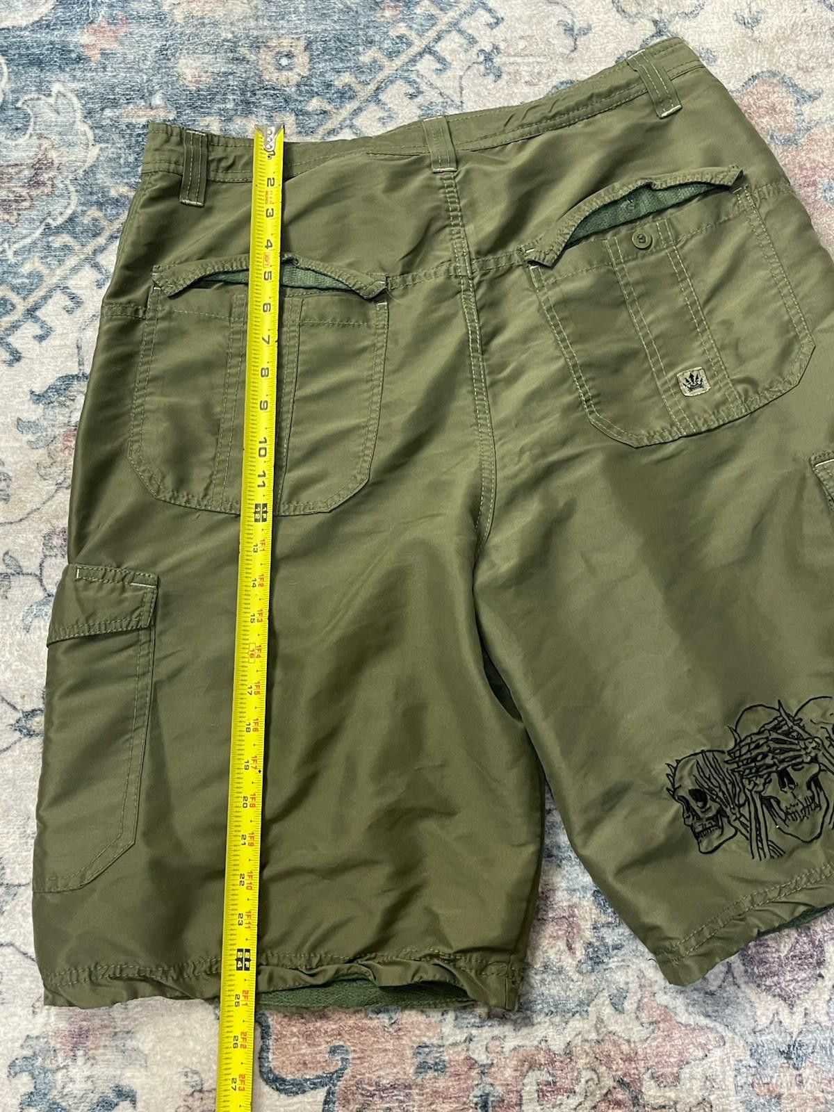 JNCO Vintage PACO Jean Shorts Sz38 Embroidered Skull Y2K Grunge Size US 38 / EU 54 - 9 Thumbnail