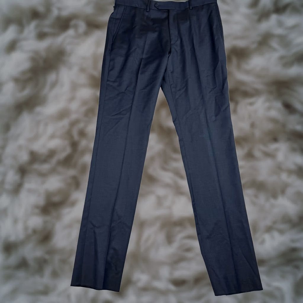 Brooks Brothers Brooks Brothers Men’s Bespoke Unhemmed Wool Dress Pants Blue Italy 37 Size US 37 - 1 Thumbnail