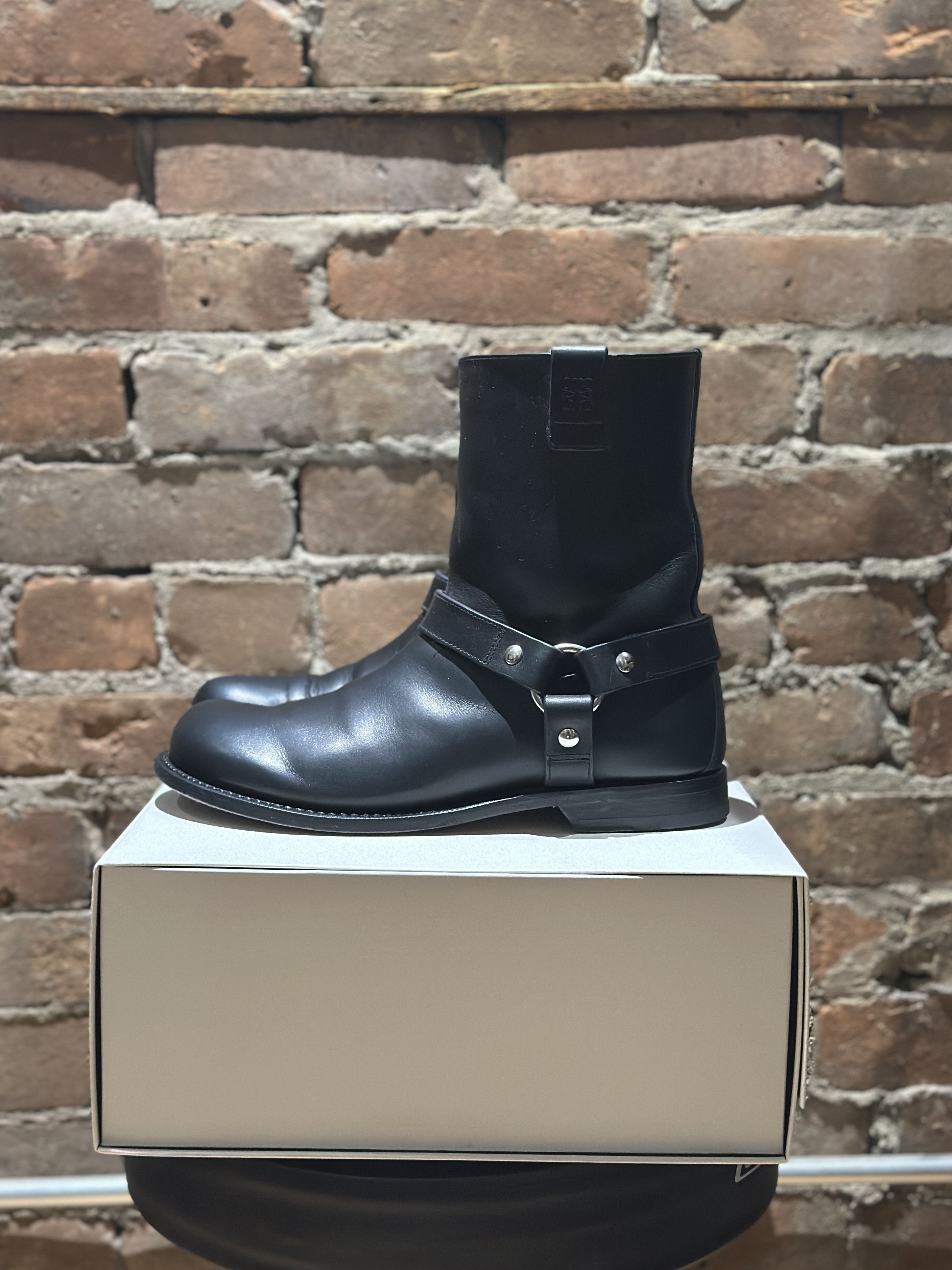 Loewe LOEWE Campo Leather Harness Biker Boots – Black (EU 41) Size US 8 / EU 41 - 3 Thumbnail