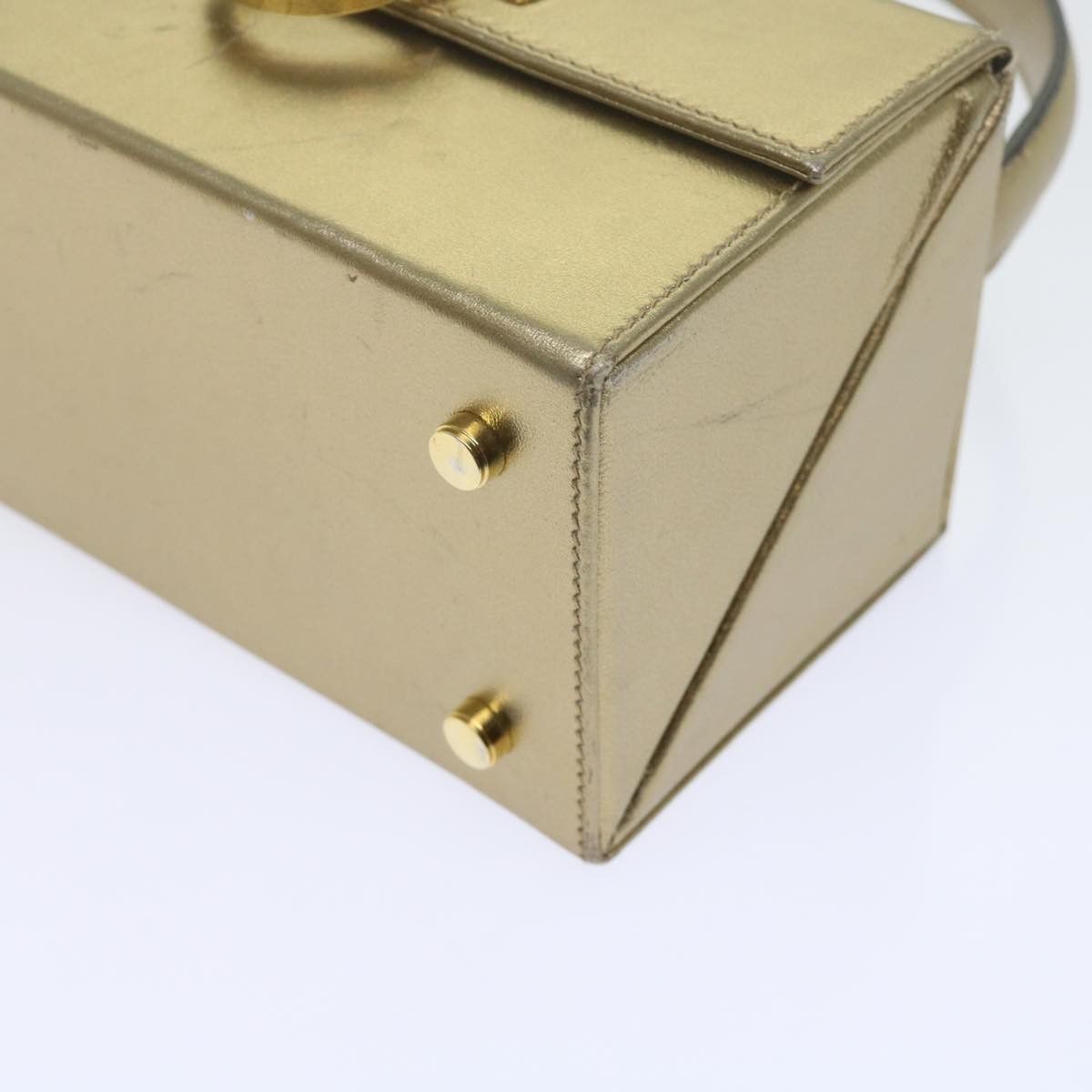 Salvatore Ferragamo Salvatore Ferragamo Gancini Hand Bag Leather Gold Tone Size ONE SIZE - 10 Thumbnail