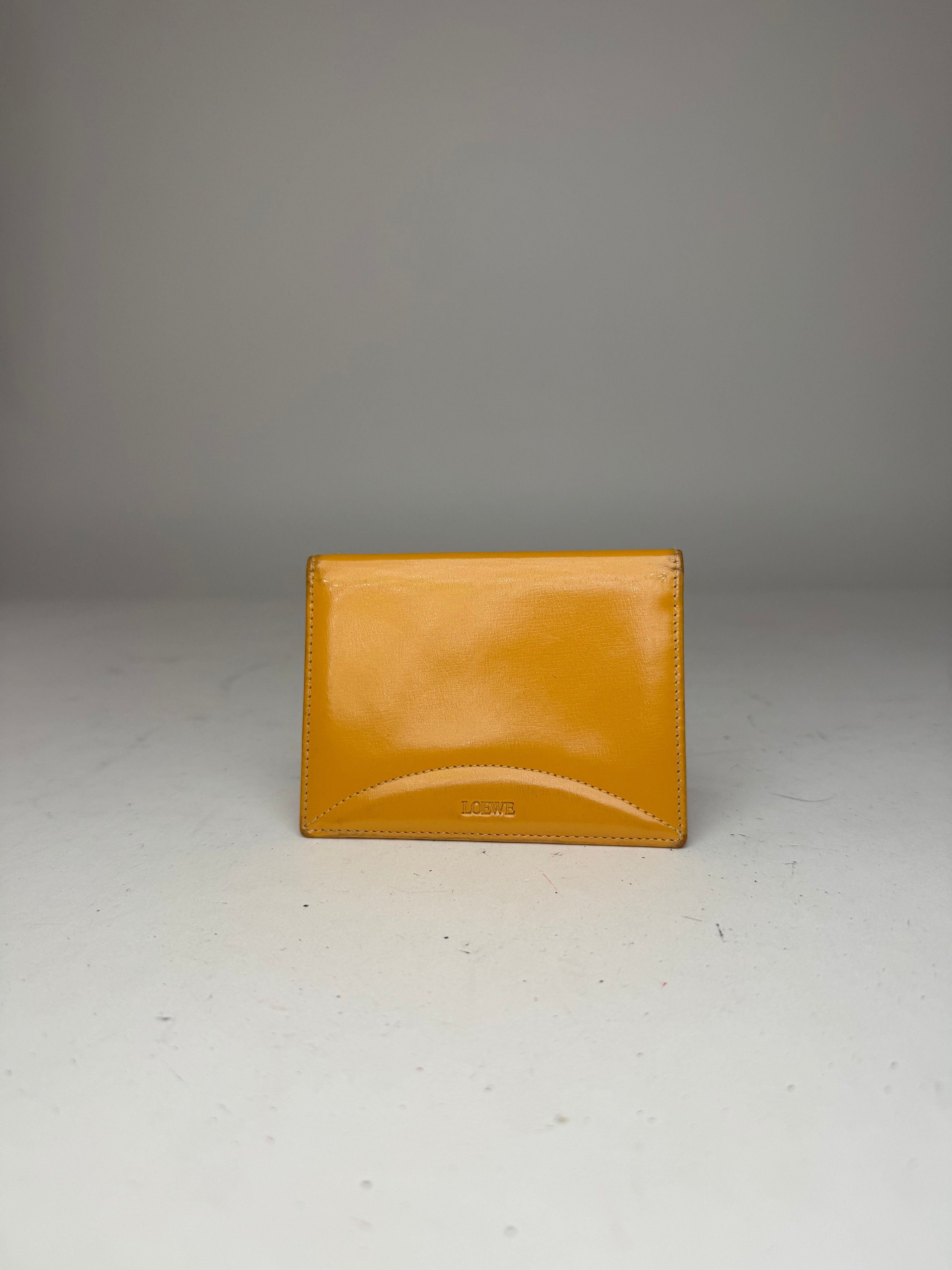 Loewe Vintage Madrid Leather Card Holder Yellow Size ONE SIZE - 1 Thumbnail