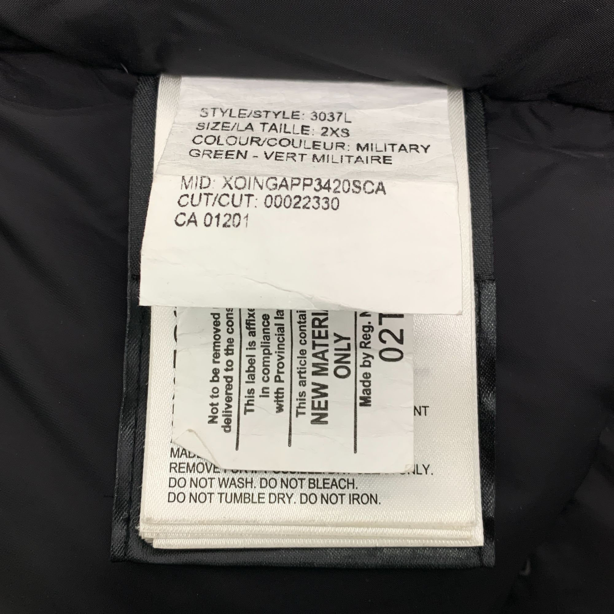 Canada Goose [Canada Goose] Military Green Logo Patch Hooded Parka 2XS Size US XXS / EU 40 - 4 Thumbnail