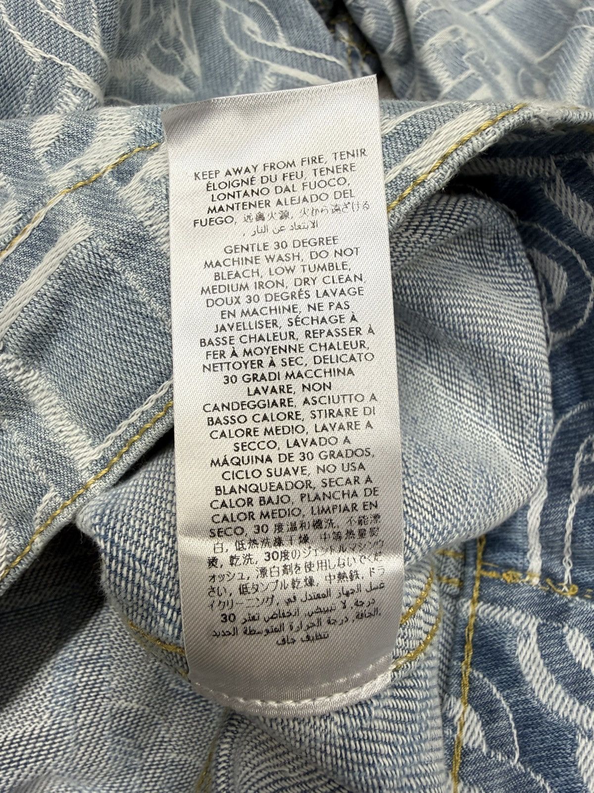 Casablanca Monogram Embroidered Bleached Denim Jacket. Size S. BNWT Size US S / EU 44-46 / 1 - 7 Thumbnail