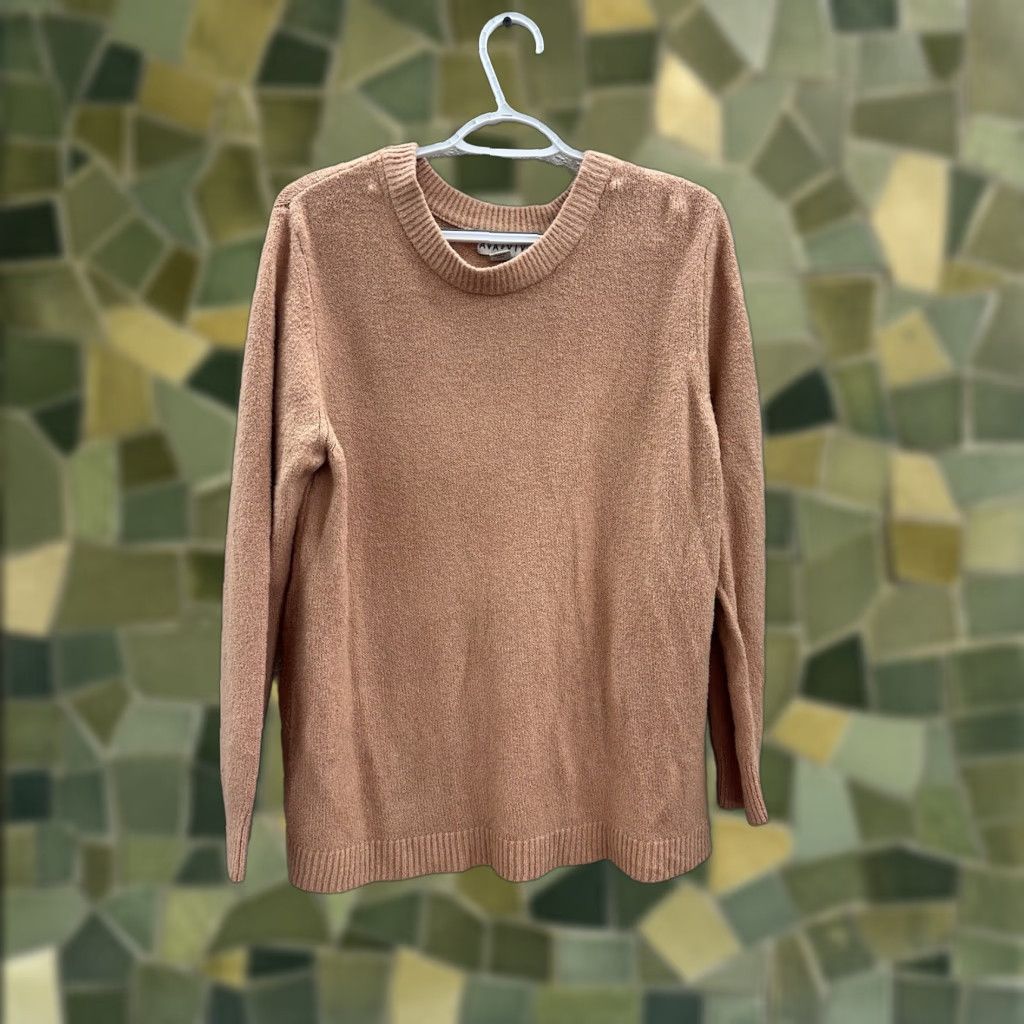 Vintage Ava & Viv Womens Sweater 2X Pink Round Neck Long Sleeve Knit Pullover Regular Fit 2X Womens Sweater Size XXL / US 16-18 / IT 52-54 - 1 Thumbnail