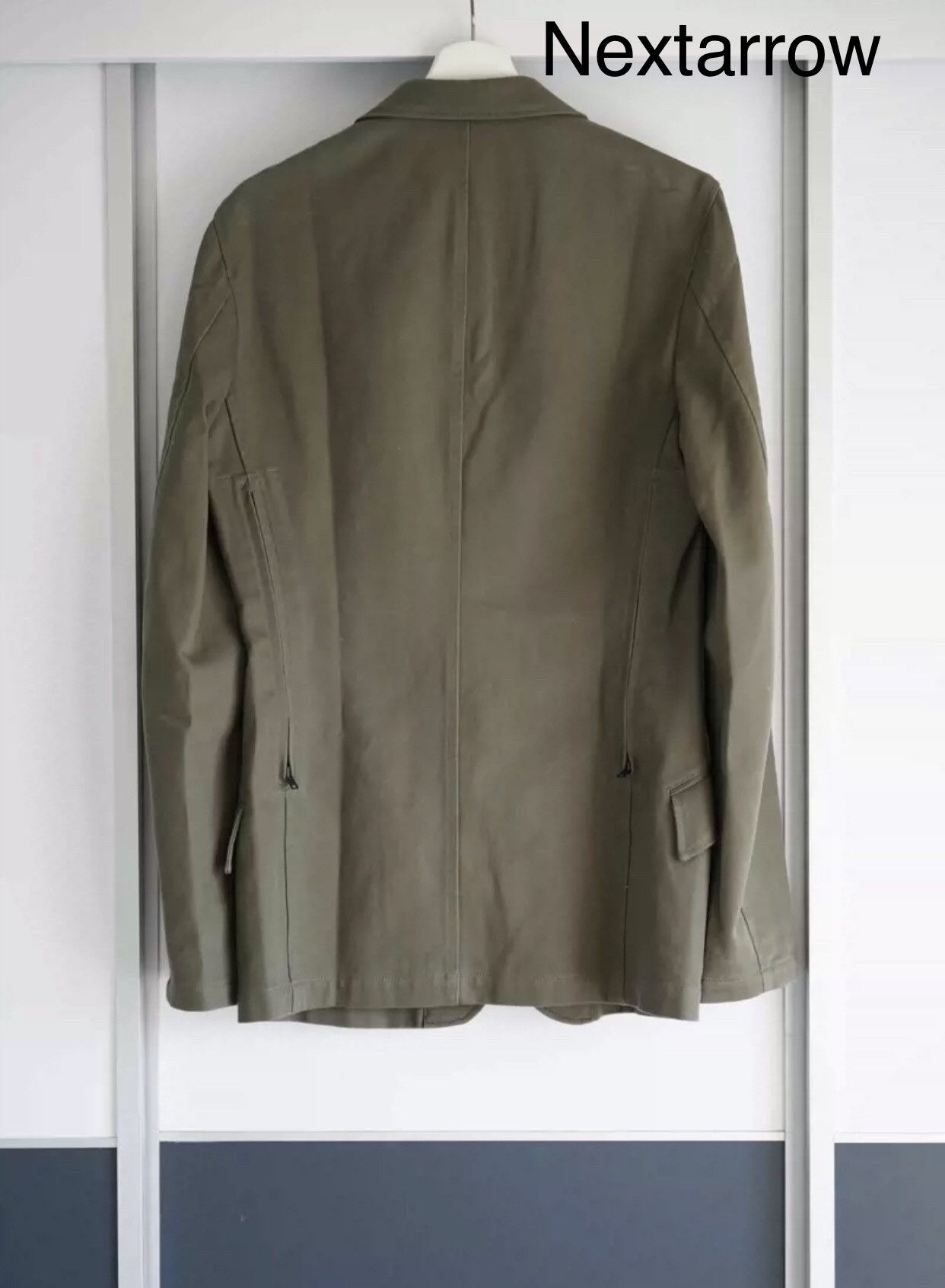 Yohji Yamamoto Yohji Yamamoto 16ss Olive Green Back Zip Suit 2412-Nextarrow Size 46S - 2 Thumbnail