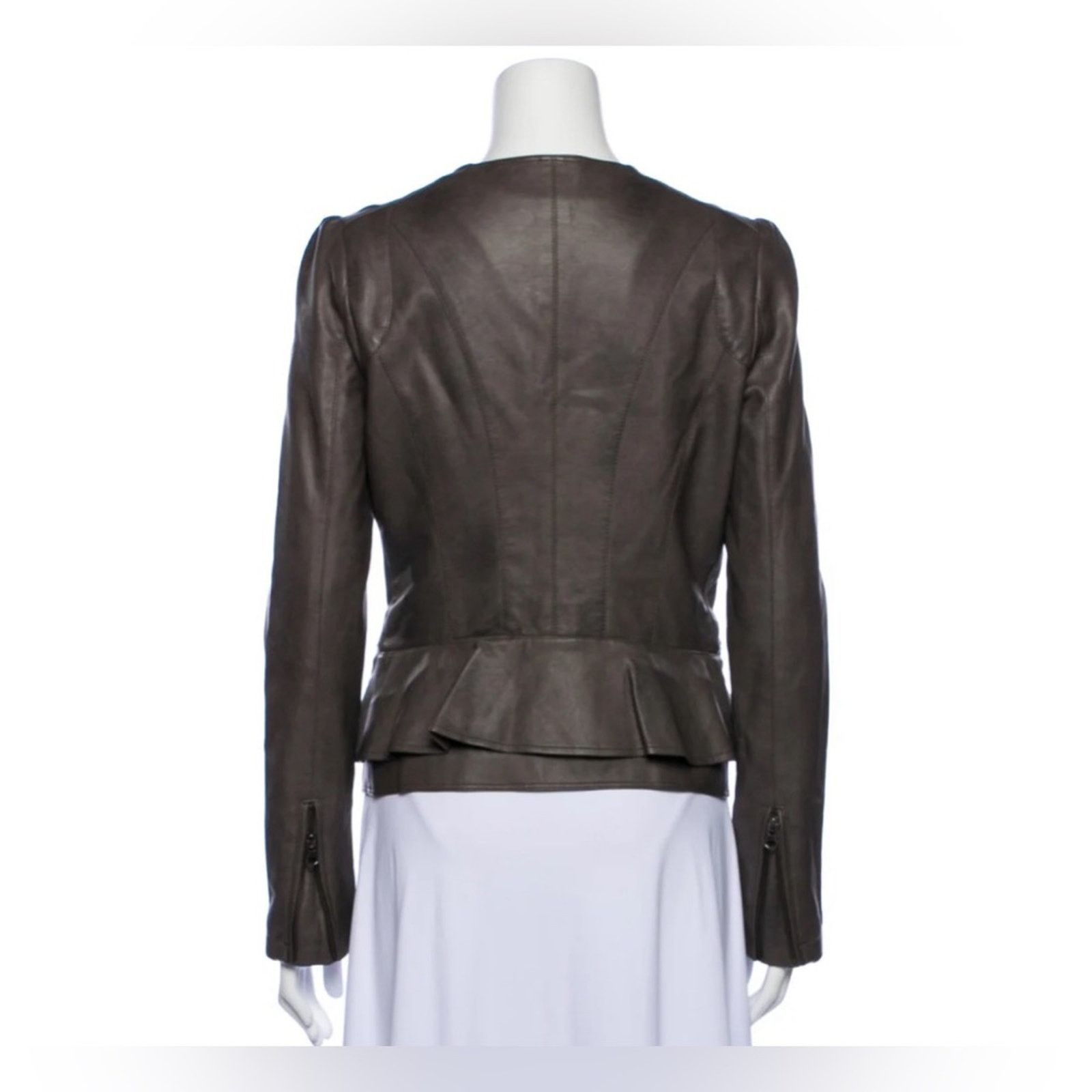 Neiman Marcus NEIMAN MARCUS CUSP Faux Leather Moto Biker Jacket Women Sz M Size M / US 6-8 / IT 42-44 - 10 Thumbnail