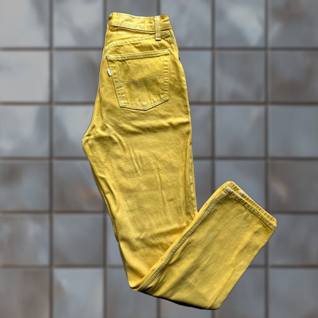 Levi's Vintage Levi's 501 Jeans 25x30.5 Yellow 80s Denim For Women Made In USA Summer Size 42" / US 20 - 1 Thumbnail