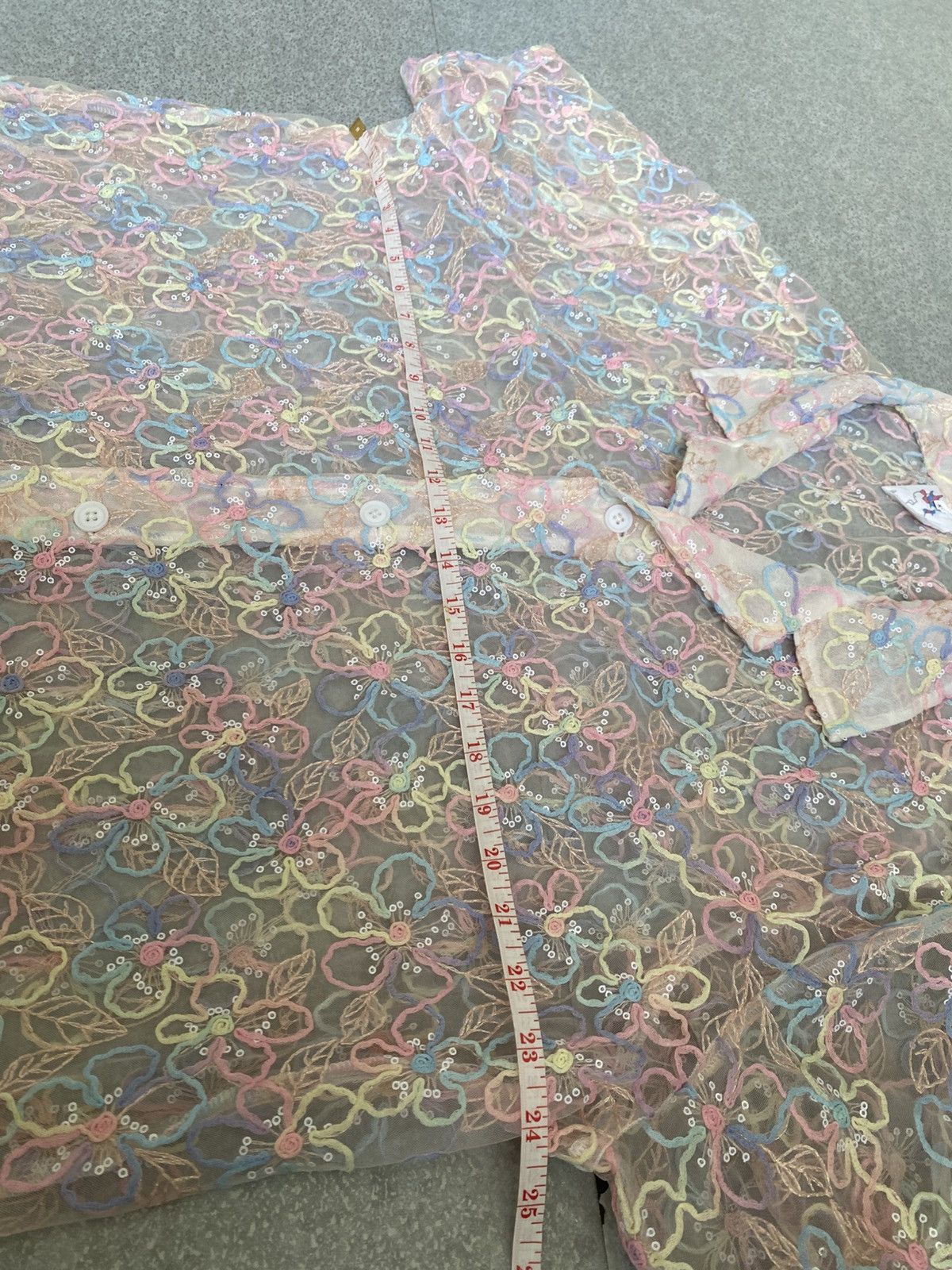 Other HEARTRAVES Sheer Lace Embroidered Button Front Shirt Size XL / US 12-14 / IT 48-50 - 13 Thumbnail