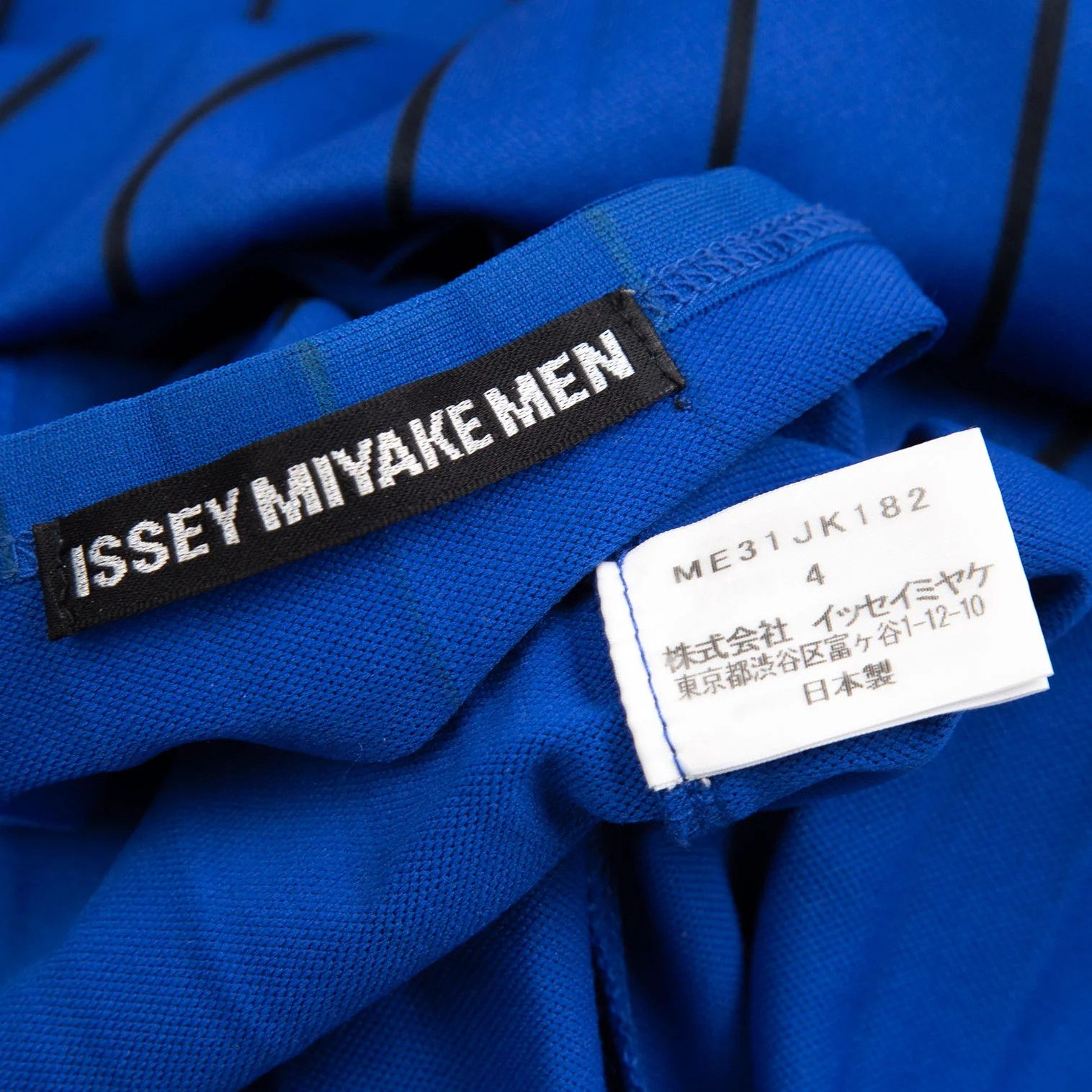 Issey Miyake Pleats Stripe T-Shirt in Blue Size 4 Size US XL / EU 56 / 4 - 9 Thumbnail