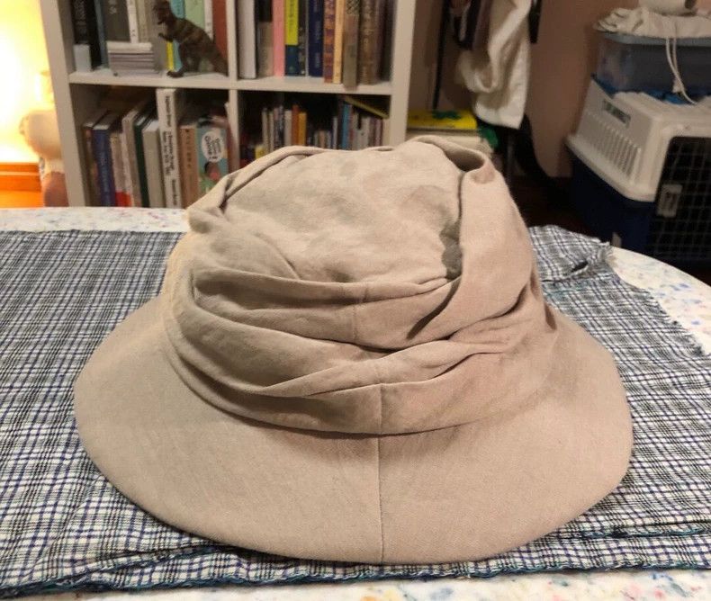 Other Y's Out of print grey ruffled hat with wide brim hat Size ONE SIZE - 1 Thumbnail