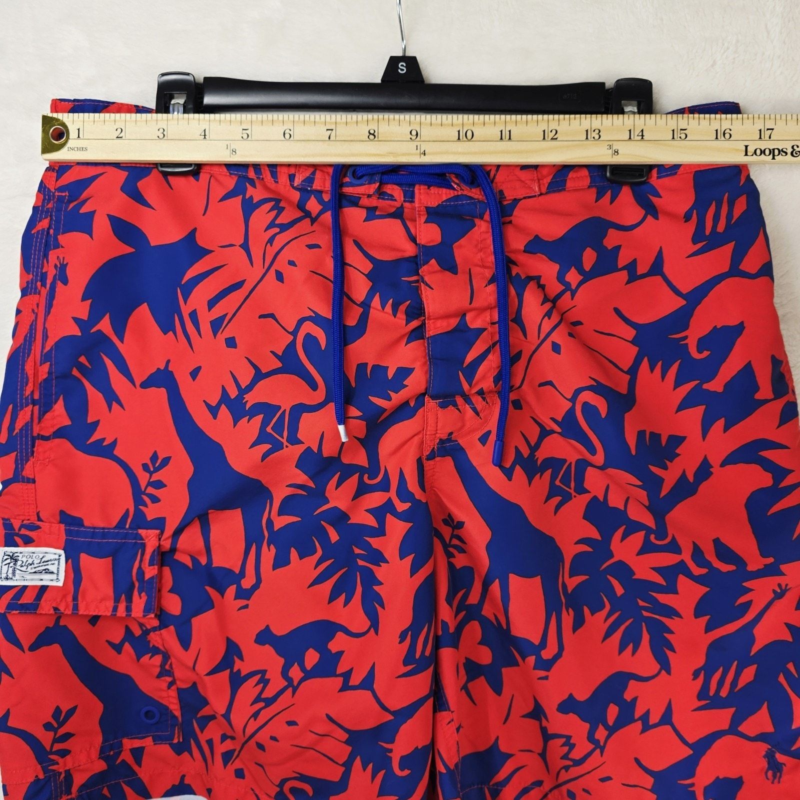 Polo Ralph Lauren Polo Ralph Lauren Swim Trunks Mens Large Red Floral Safari Size US 33 - 11 Thumbnail