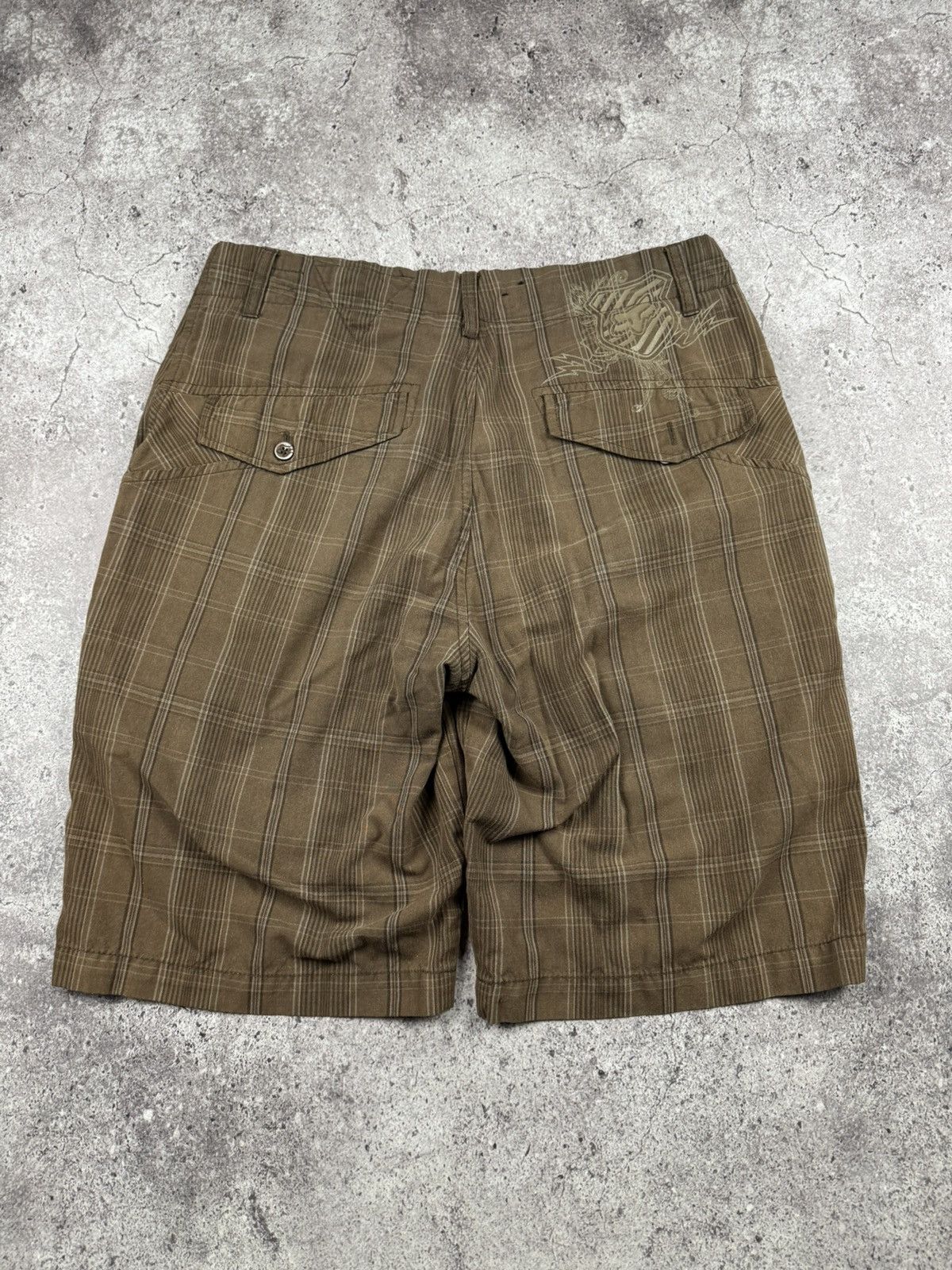 Fox Racing Vintage 00s Y2K Fox Racing Motocross Browm Cargo Shorts Size US 32 / EU 48 - 1 Thumbnail