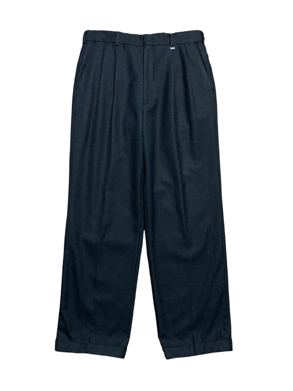 Image of 2000S Balmain Paris Pleated Baggy Trouser Dark Grey, Men's (Size 30)