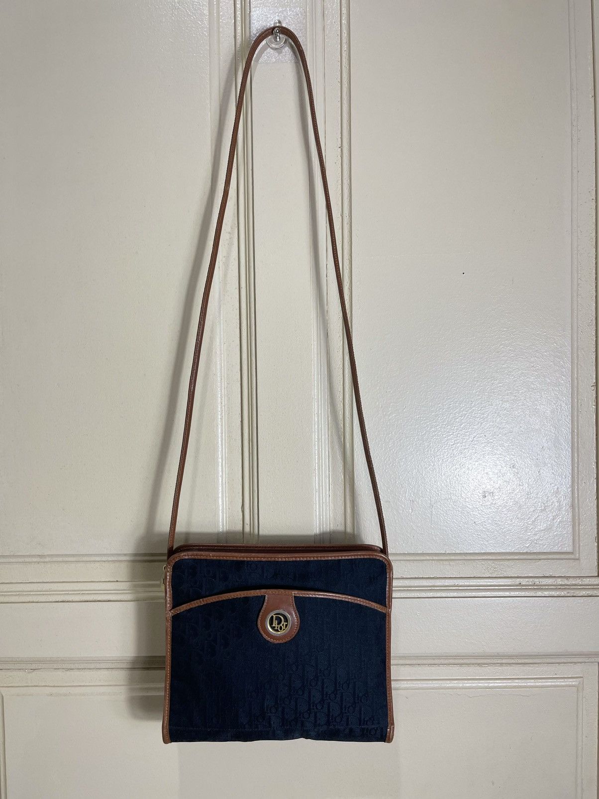 Dior Cristian Dior Vintage Trotter Monogram Shoulder Bag Size ONE SIZE - 1 Thumbnail