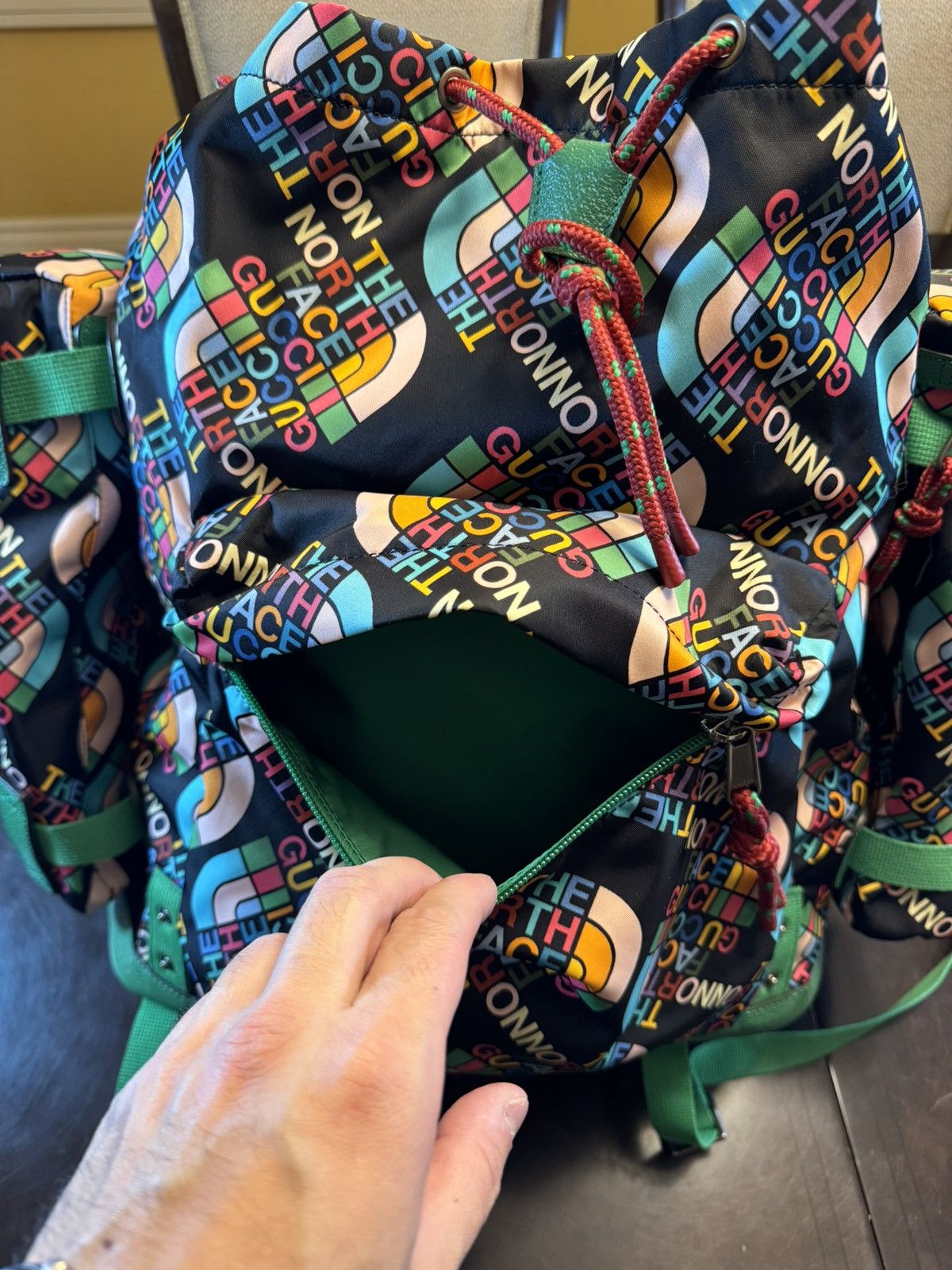 Gucci New Authentic Gucci x North Face Logo Backpack Size ONE SIZE - 18 Thumbnail