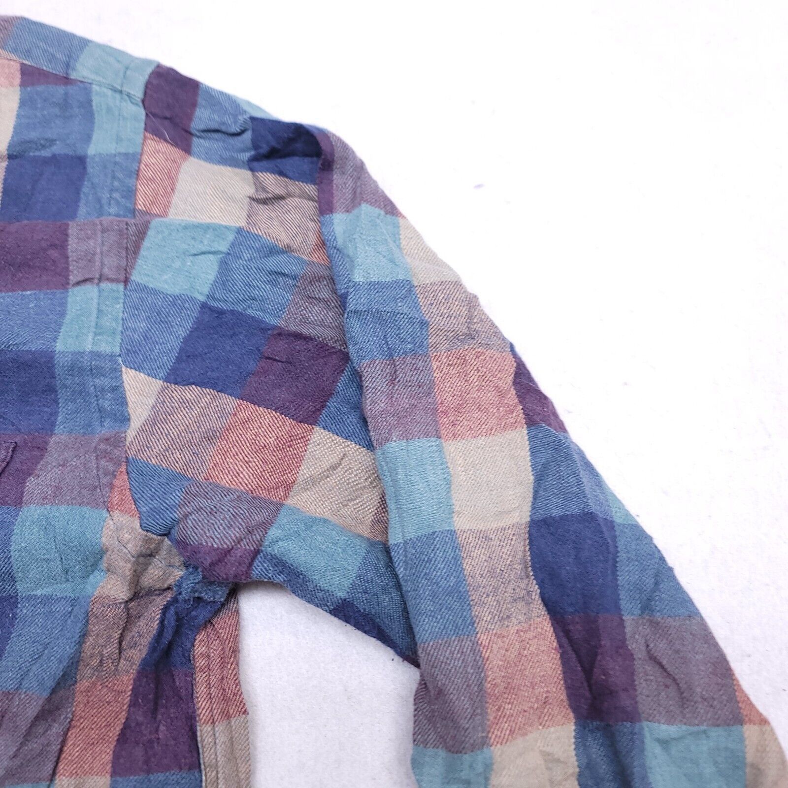 Arrow Arrow Gingham Flannel Casual Shirt Mens Size Large L Blue Size US L / EU 52-54 / 3 - 5 Thumbnail