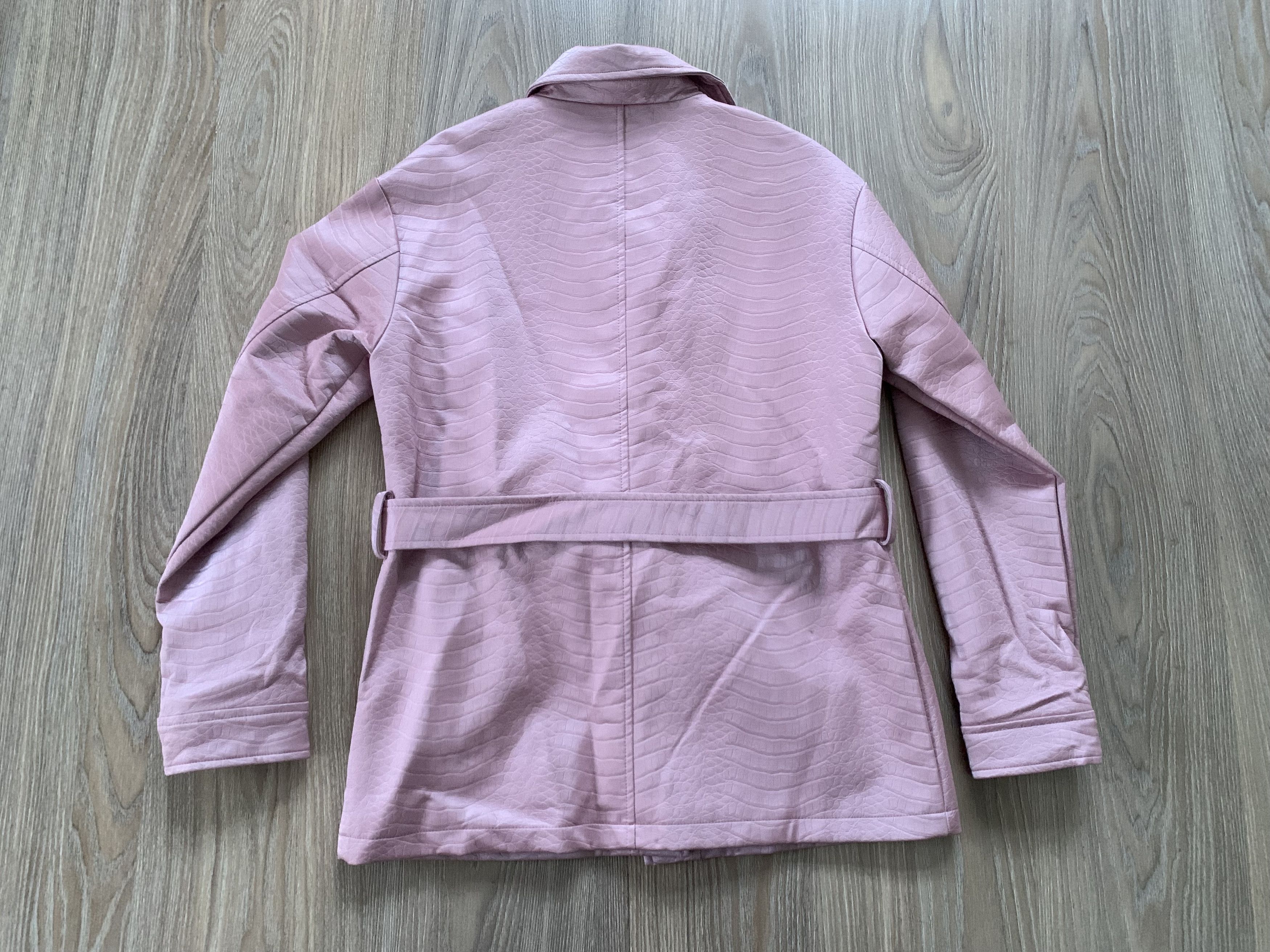 Other Womens Threadbare Pink Faux Leather Belted Jacket Size S / US 4 / IT 40 - 3 Thumbnail
