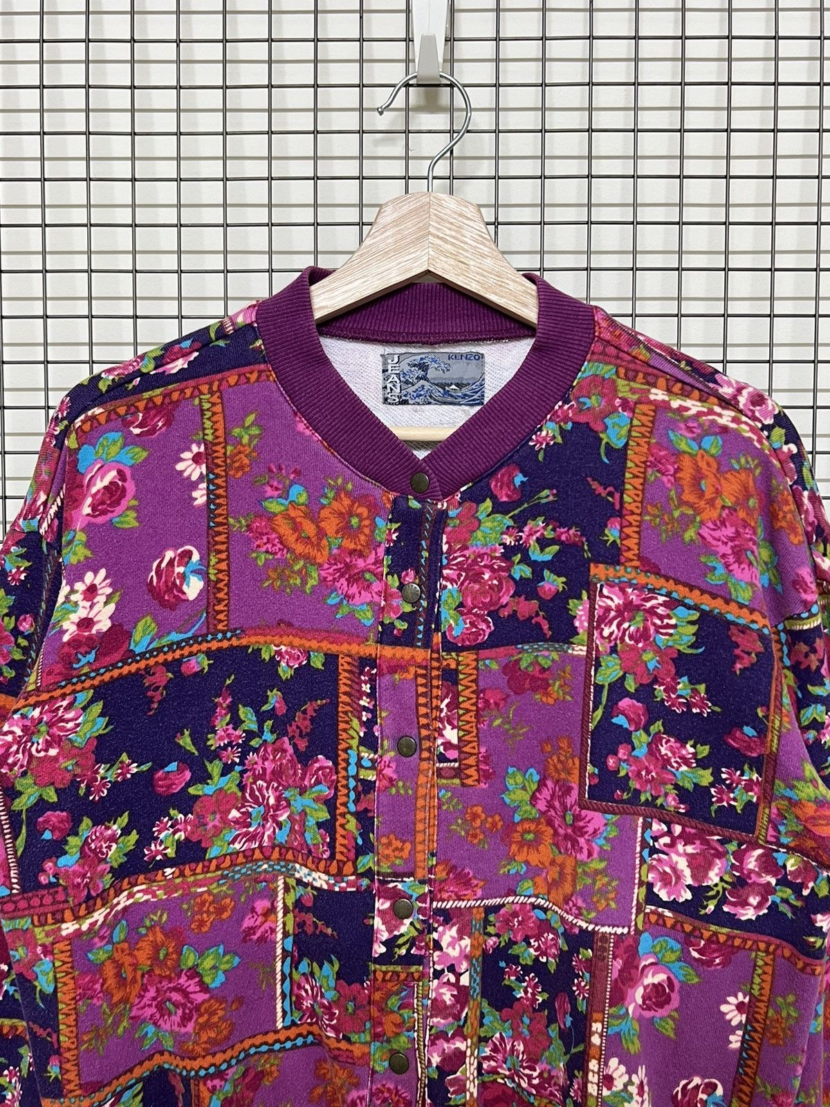 Japanese Brand × Kenzo Kenzo Jeans Flower Full Print Button Varsity Size S / US 4 / IT 40 - 1 Thumbnail