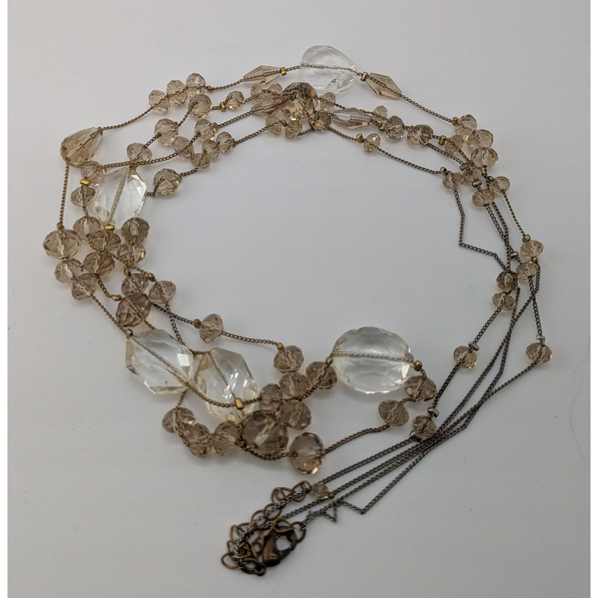Other Elegant Glam Multi-Strand Crystal Glass Beaded Necklace Size ONE SIZE - 6 Thumbnail