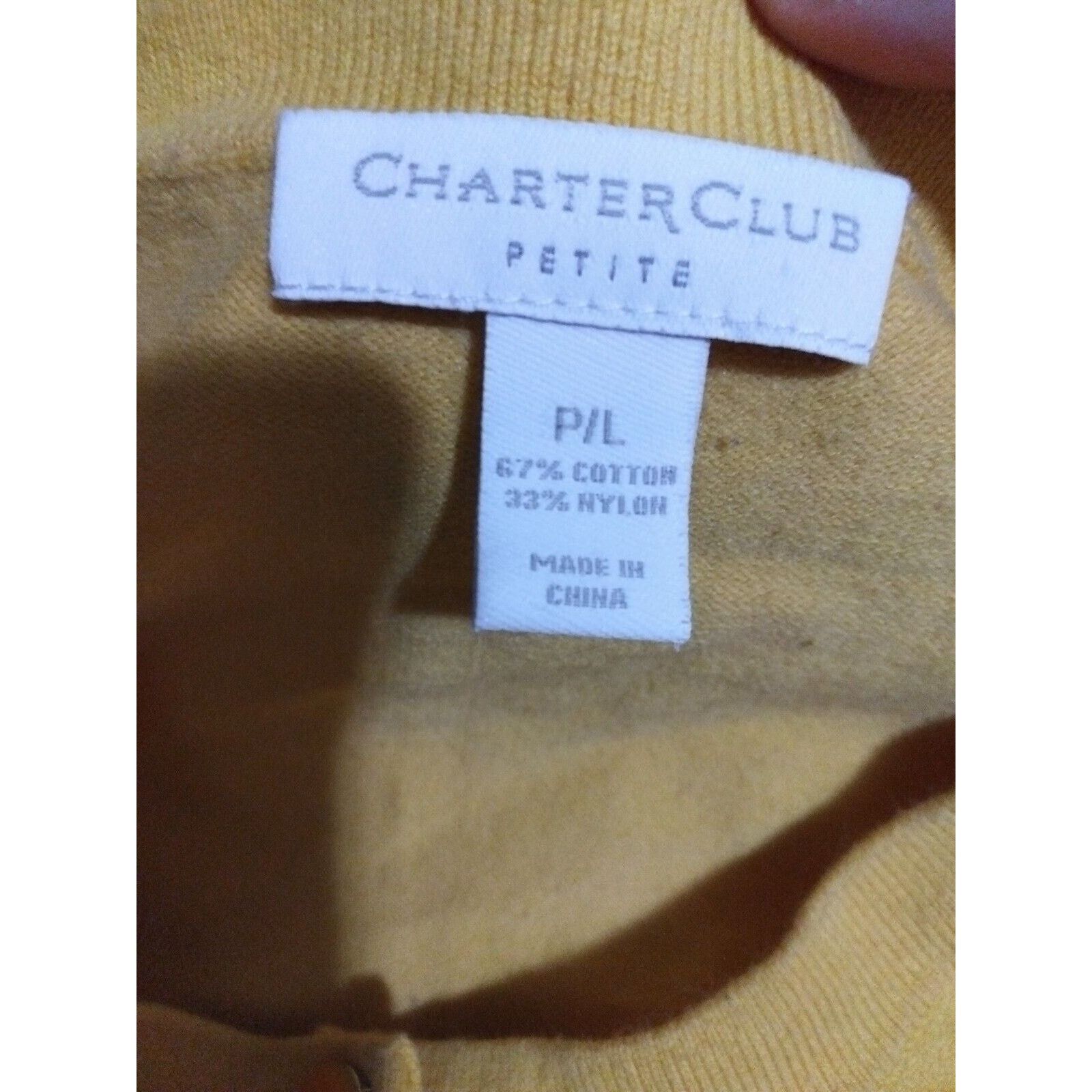 Other Charter Club Petite Large yellow Embroidered Sweater Size L / US 10 / IT 46 - 6 Thumbnail