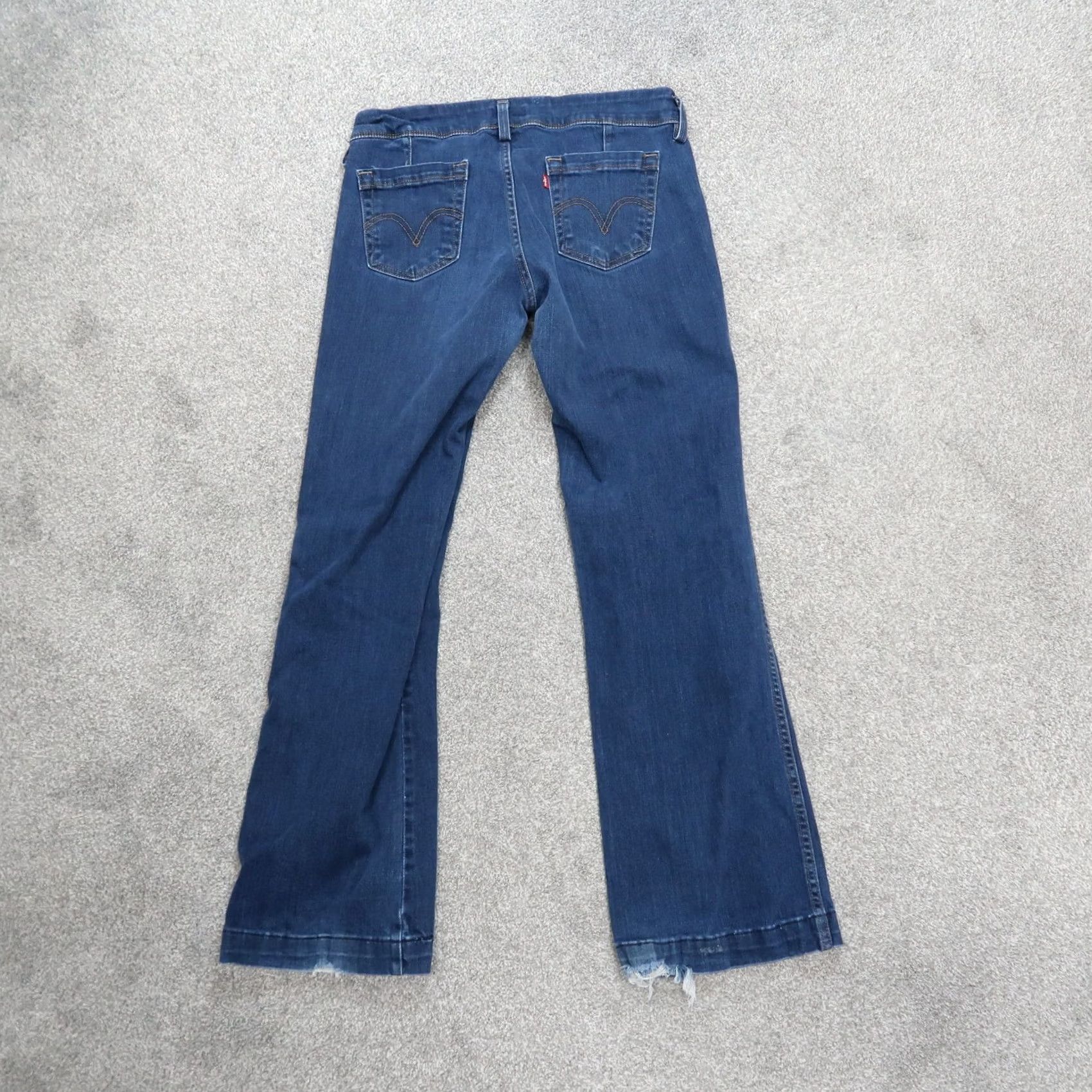 Levi's Levi's 545 Bootcut Jeans Women's 10 Blue Denim Mid Rise Stretch Regular Inseam 32" 5-Pocket Dark Wash Size 32" / US 10 / IT 46 - 6 Thumbnail