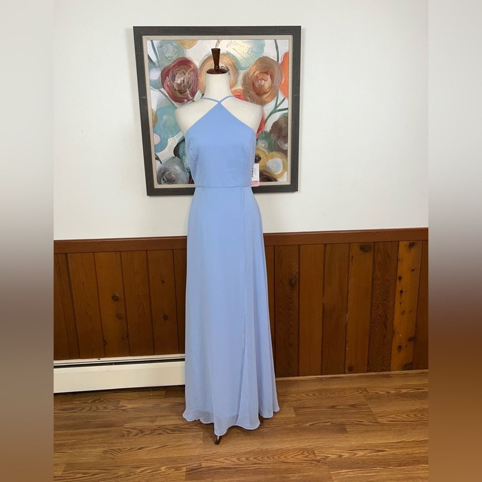 Other Dessy Collection Lovely Halter Chiffon Bridesmaid Gown! Size XL / US 12-14 / IT 48-50 - 2 Thumbnail