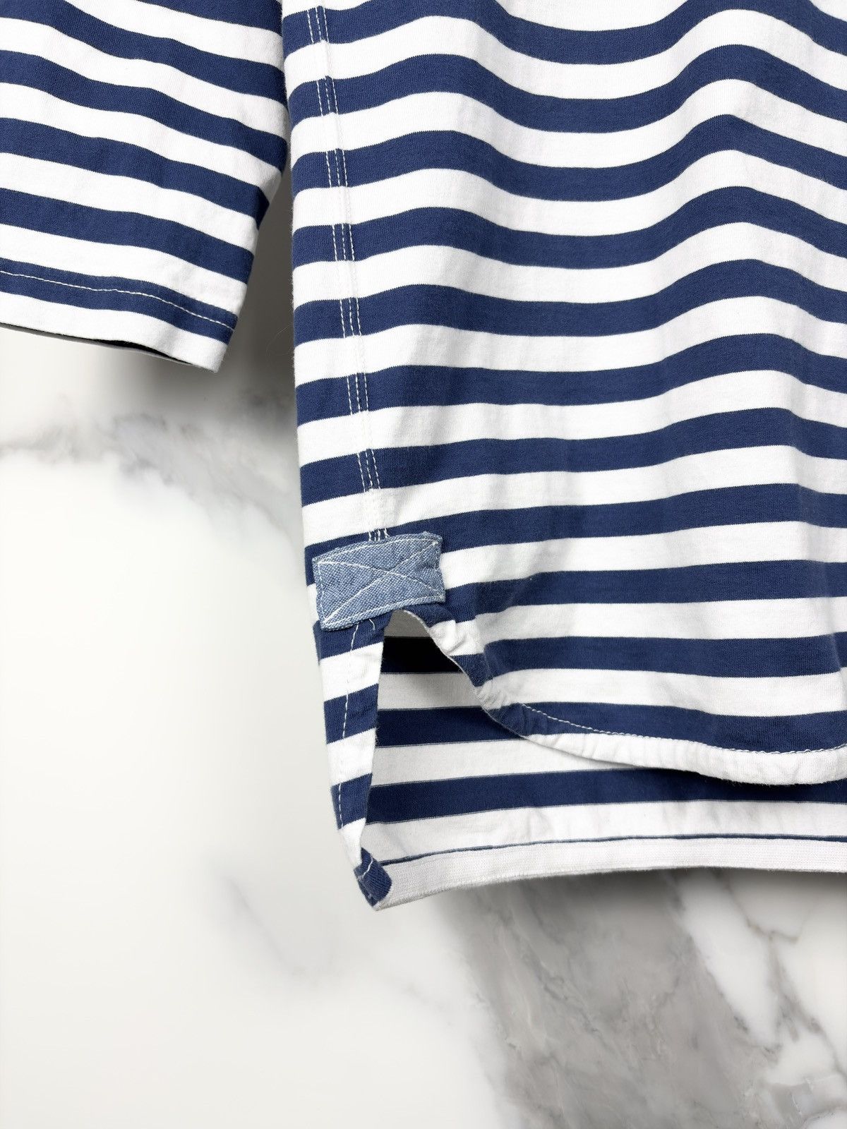 Junya Watanabe SS13 Junya Watanabe Striped Longsleeve Tshirt Navy Size US M / EU 48-50 / 2 - 4 Thumbnail