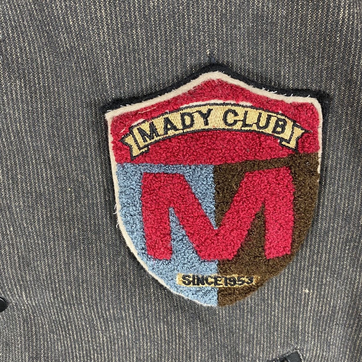 Japanese Brand Vintage Mady Club Varsity Jacket L Size Grey/Black Colour Size US L / EU 52-54 / 3 - 7 Thumbnail