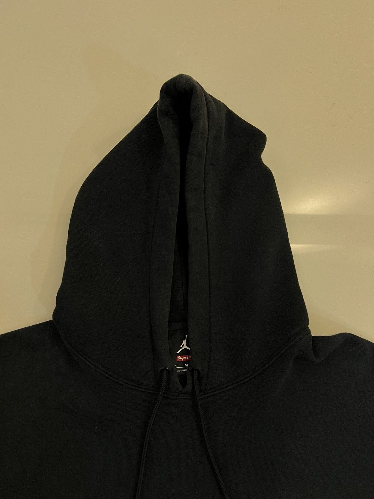 Jordan Brand × Supreme Supreme X Jordan Hooded Pullover Black FW15 Size US M / EU 48-50 / 2 - 6 Thumbnail