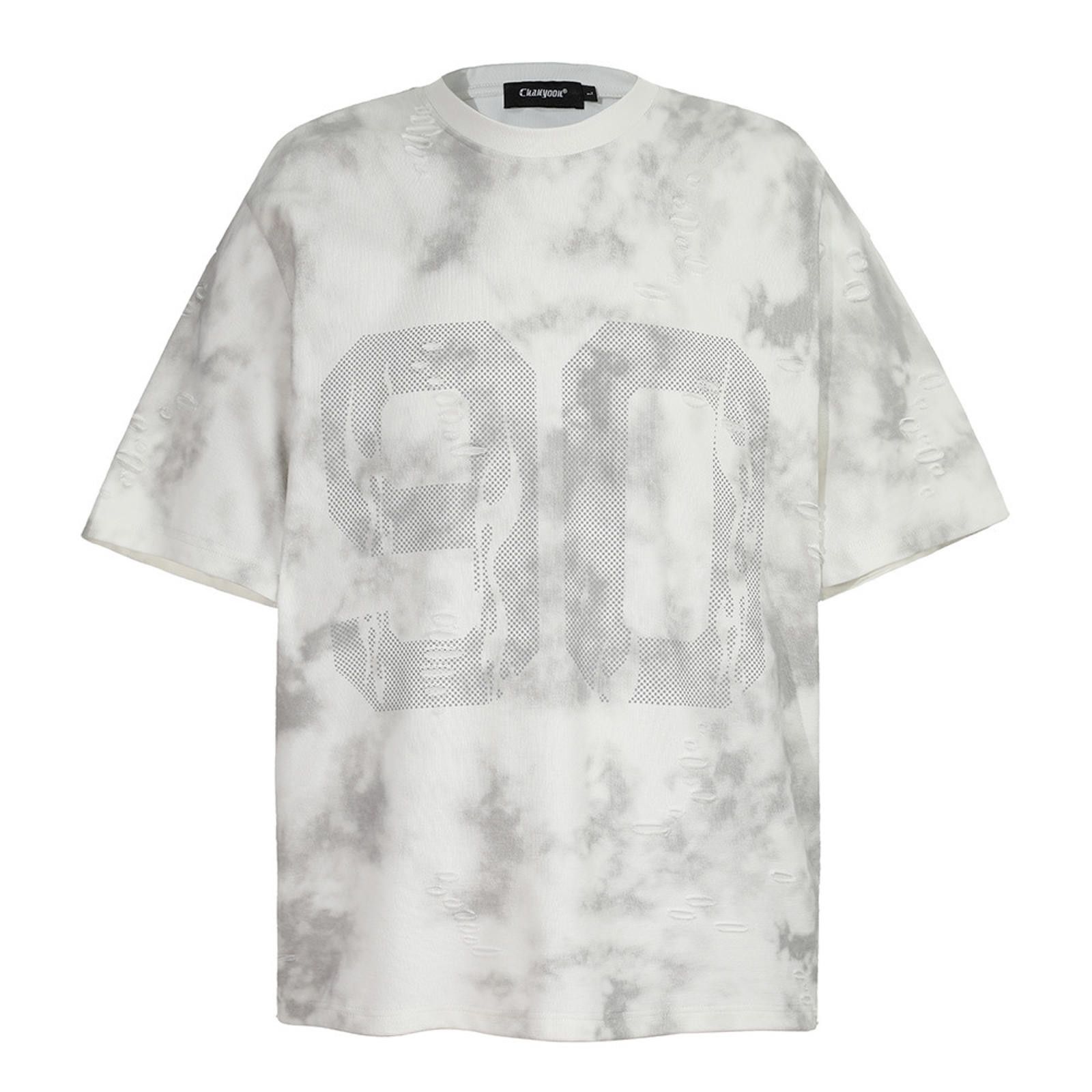 Other Casual Graphic Oversized Tee - Gray Tie-Dye 90/06 Size US L / EU 52-54 / 3 - 1 Thumbnail