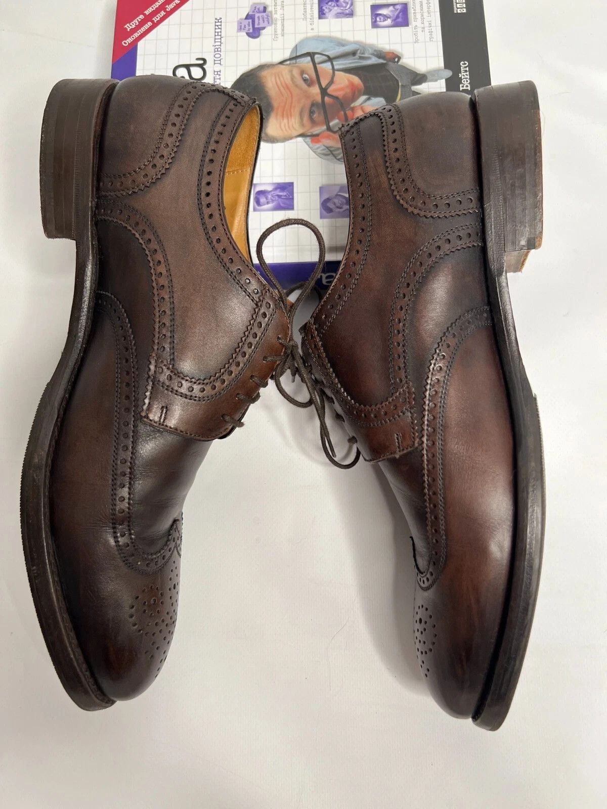 Berwick 1707 Berwick 1707 Chocolate Brown Leather Brogues Shoes 11 US Size US 11 / EU 44 - 10 Thumbnail