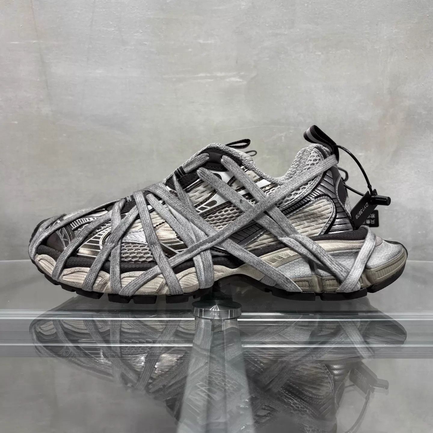 Balenciaga Balenciaga 3XL Crazy Lacing Dad Shoe Gray 41 Size US 8 / EU 41 - 3 Thumbnail