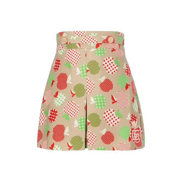 Gucci Gucci Apple Pattern Short Casual Skirt-2507 Size 37" - 6 Thumbnail