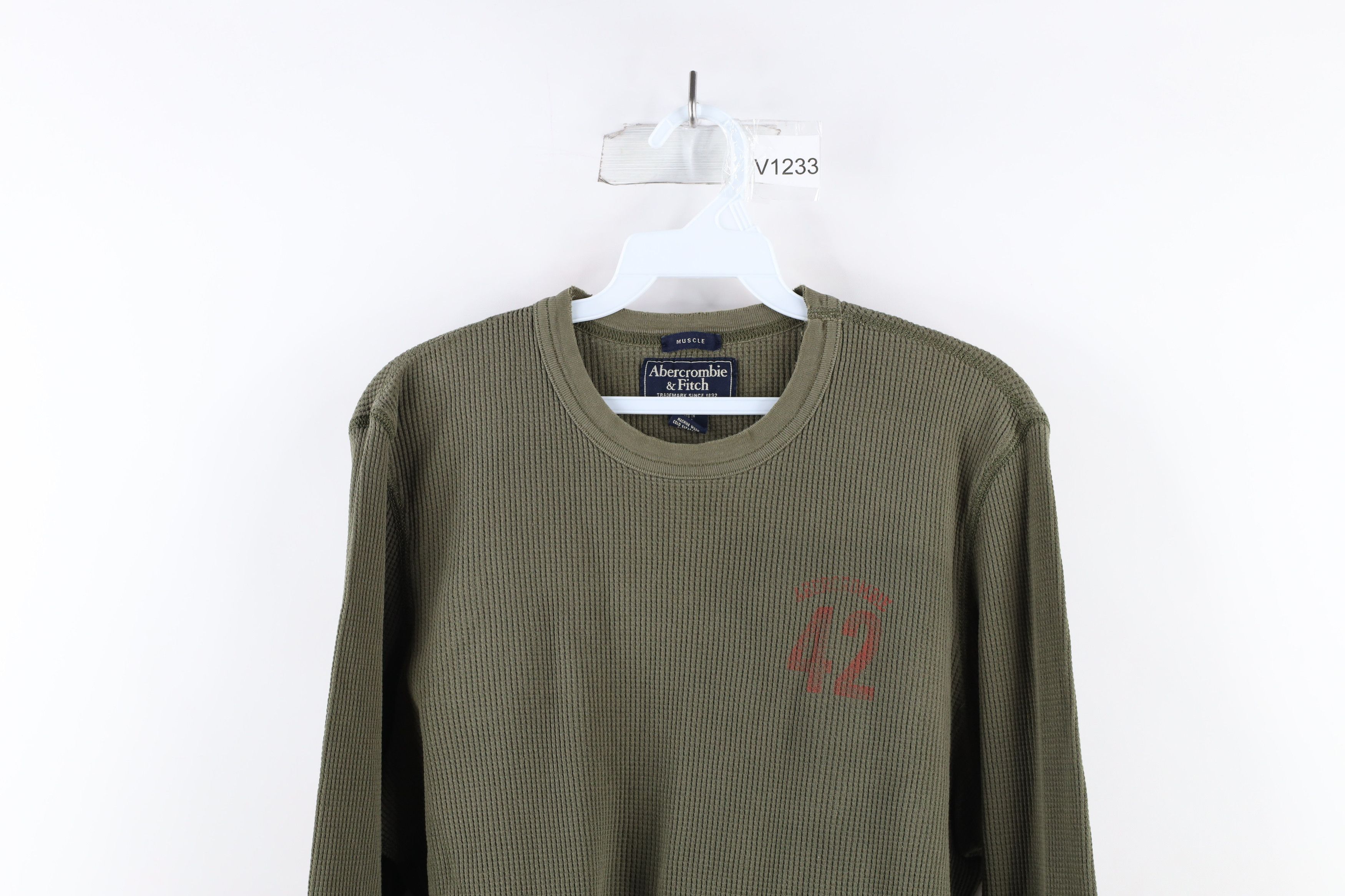 Abercrombie & Fitch × Vintage Vintage Abercrombie & Fitch Waffle Knit Long Sleeve T-Shirt Size US XL / EU 56 / 4 - 2 Thumbnail